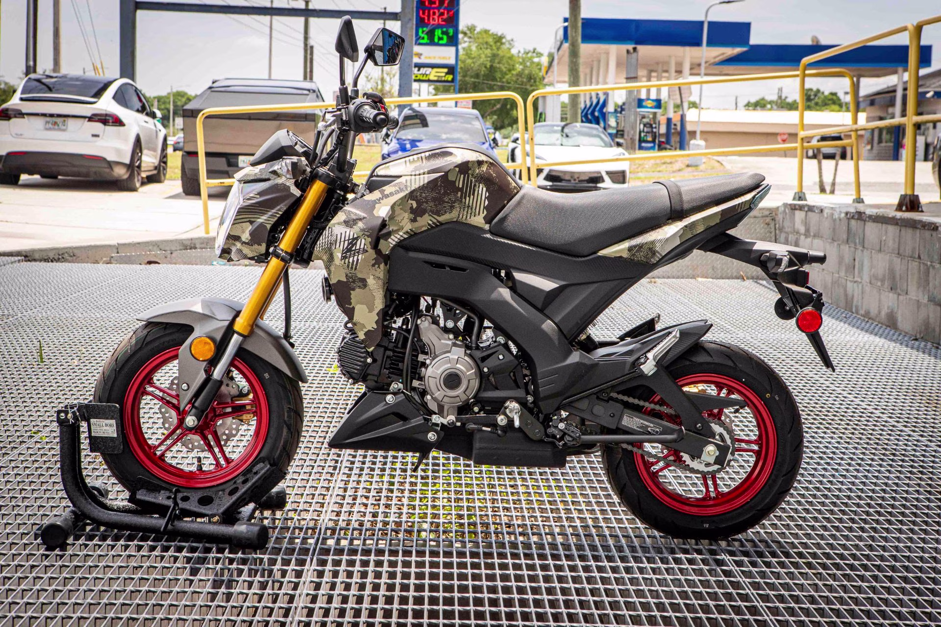 2026 Cypher Camo Beige Kawasaki Z125 Pro Motorcycle