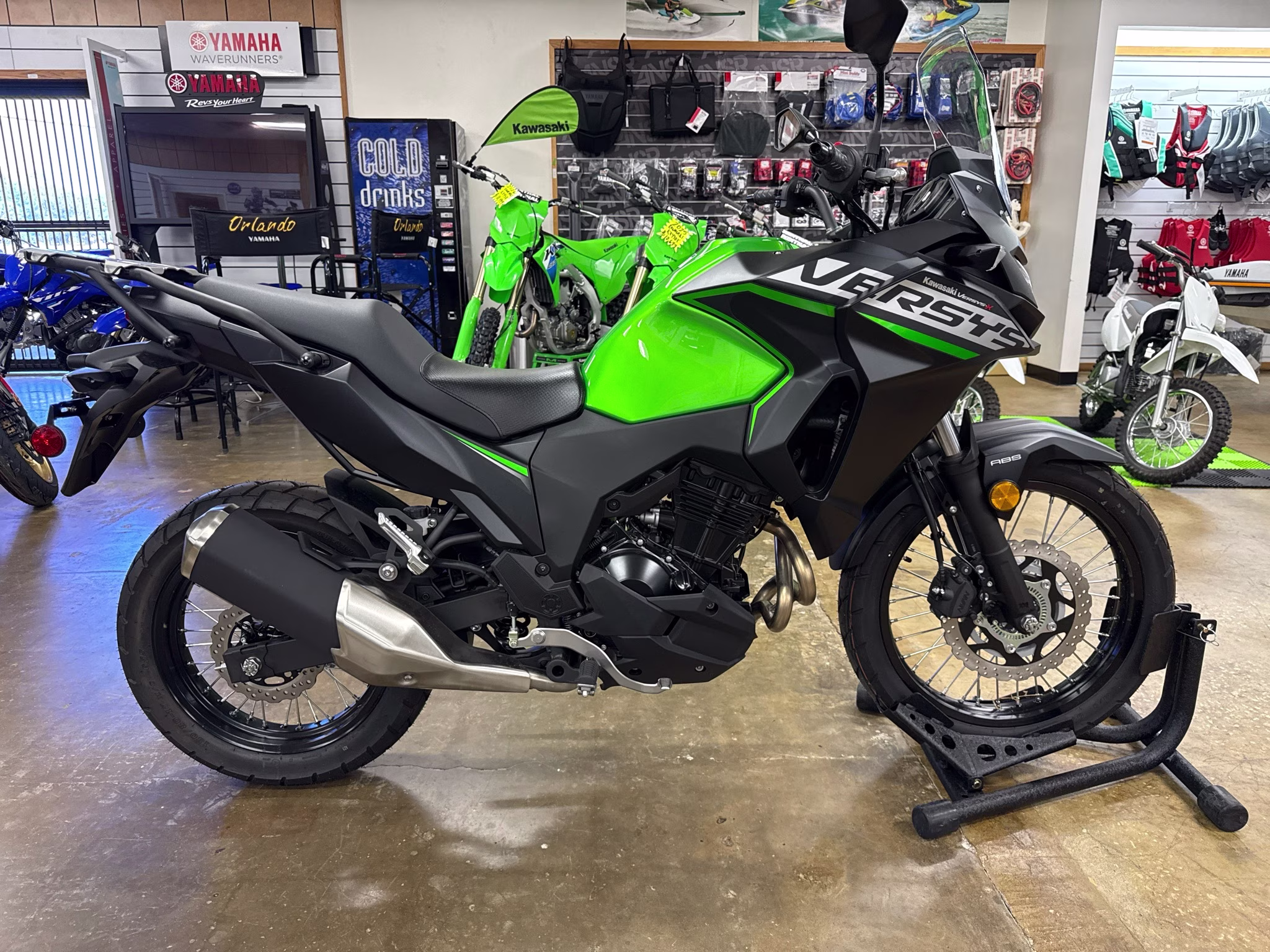 2025 Candy Lime Green / Metallic Flat Spark Black Kawasaki Versys-X 300 ABS Motorcycle