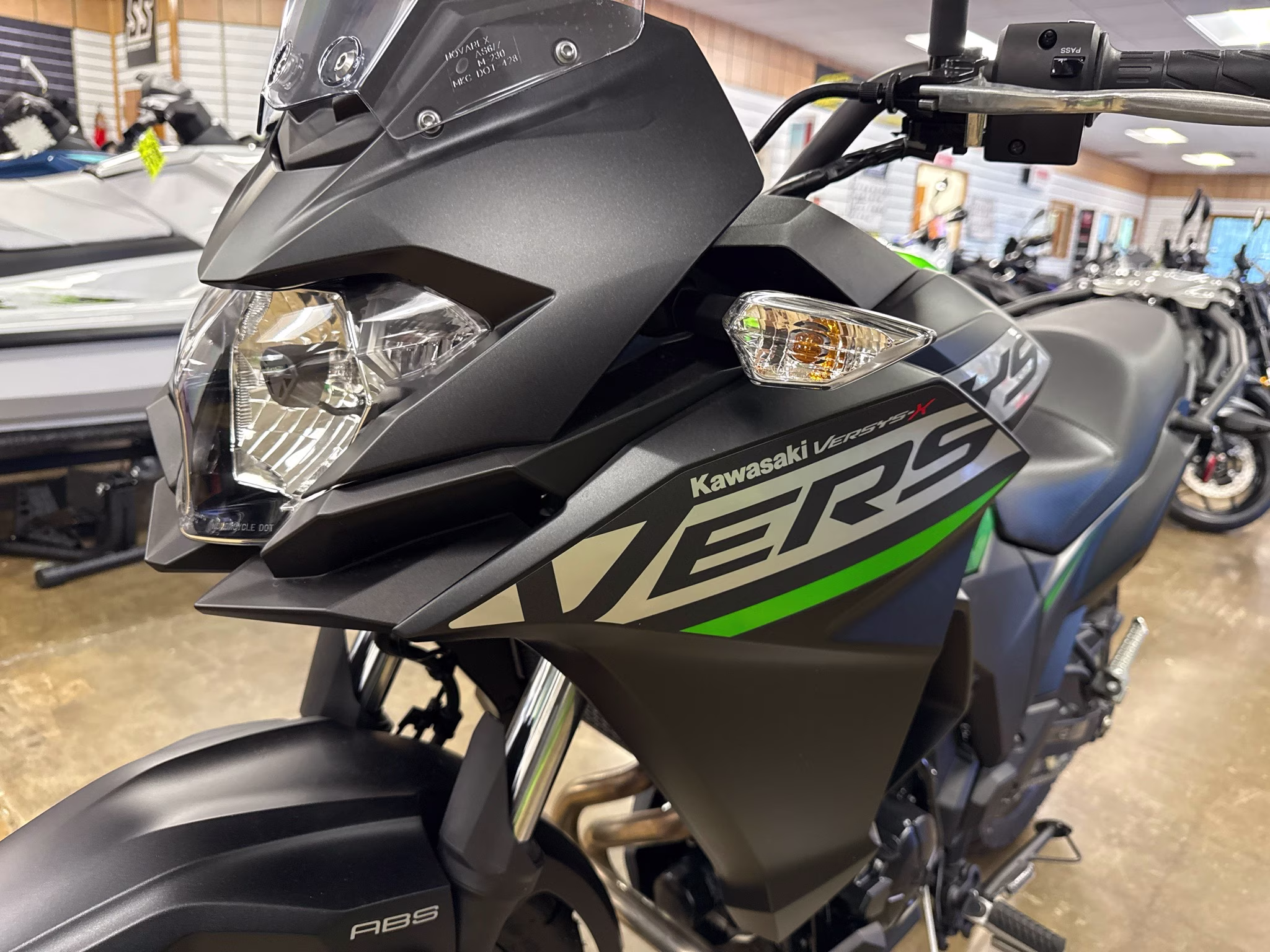 2025 Candy Lime Green / Metallic Flat Spark Black Kawasaki Versys-X 300 ABS Motorcycle