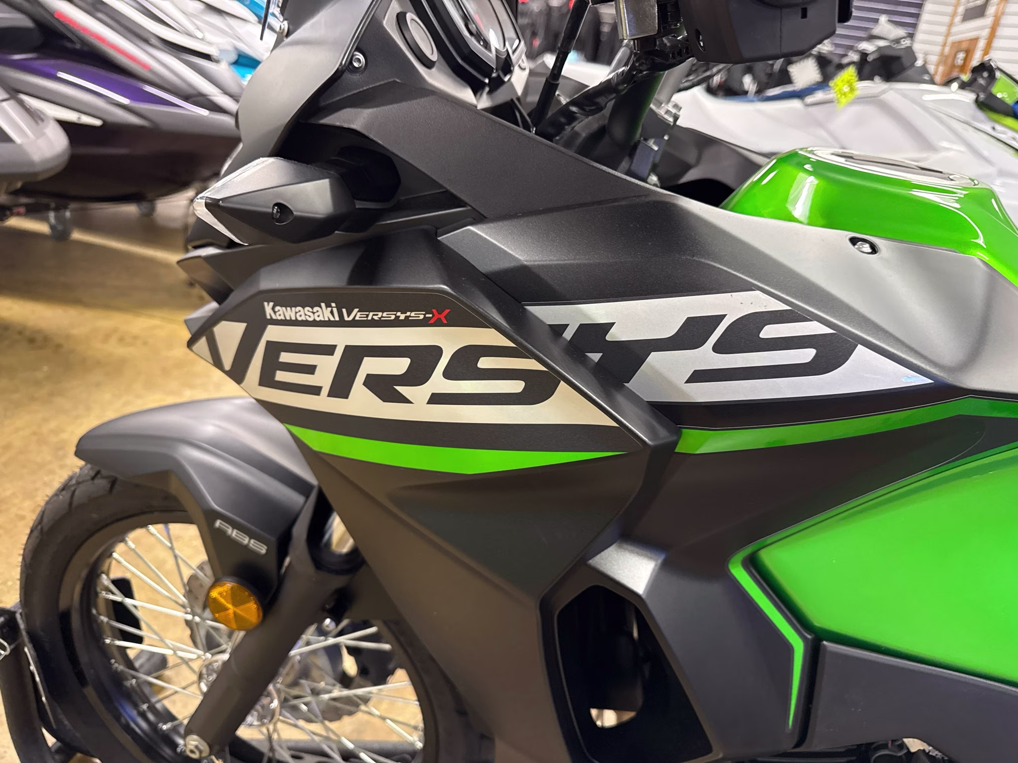 2025 Candy Lime Green / Metallic Flat Spark Black Kawasaki Versys-X 300 ABS Motorcycle