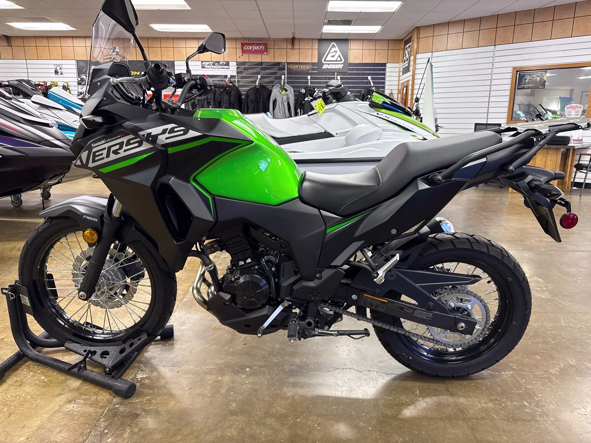 2025 Candy Lime Green / Metallic Flat Spark Black Kawasaki Versys-X 300 ABS Motorcycle