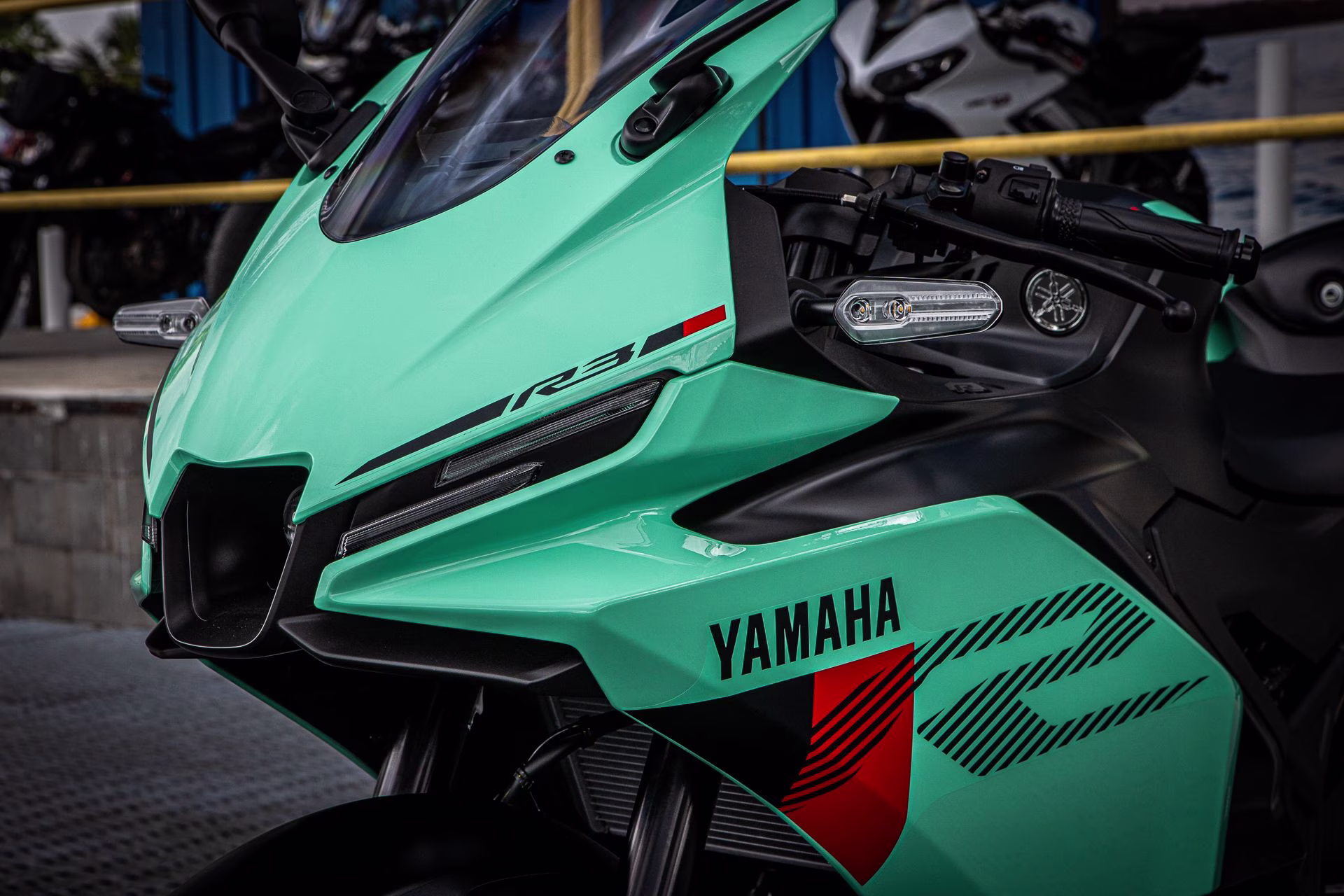 2026 Miami Mint Green / Matte Stealth Black Yamaha YZF-R3 ABS Motorcycle