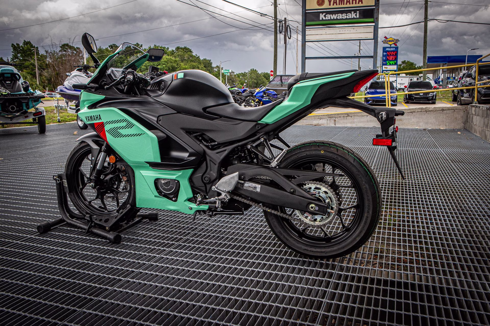 2026 Miami Mint Green / Matte Stealth Black Yamaha YZF-R3 ABS Motorcycle