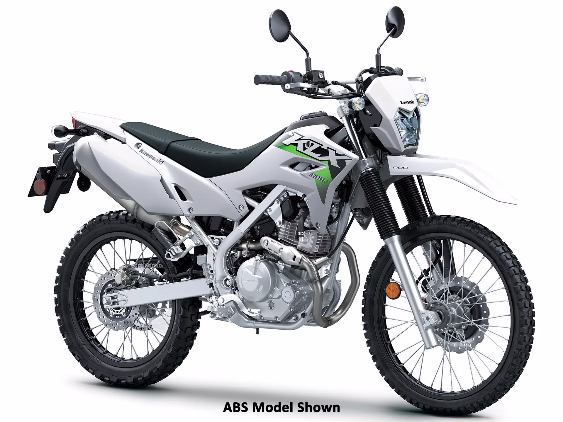 2026 Bright White Kawasaki KLX230 S Motorcycle