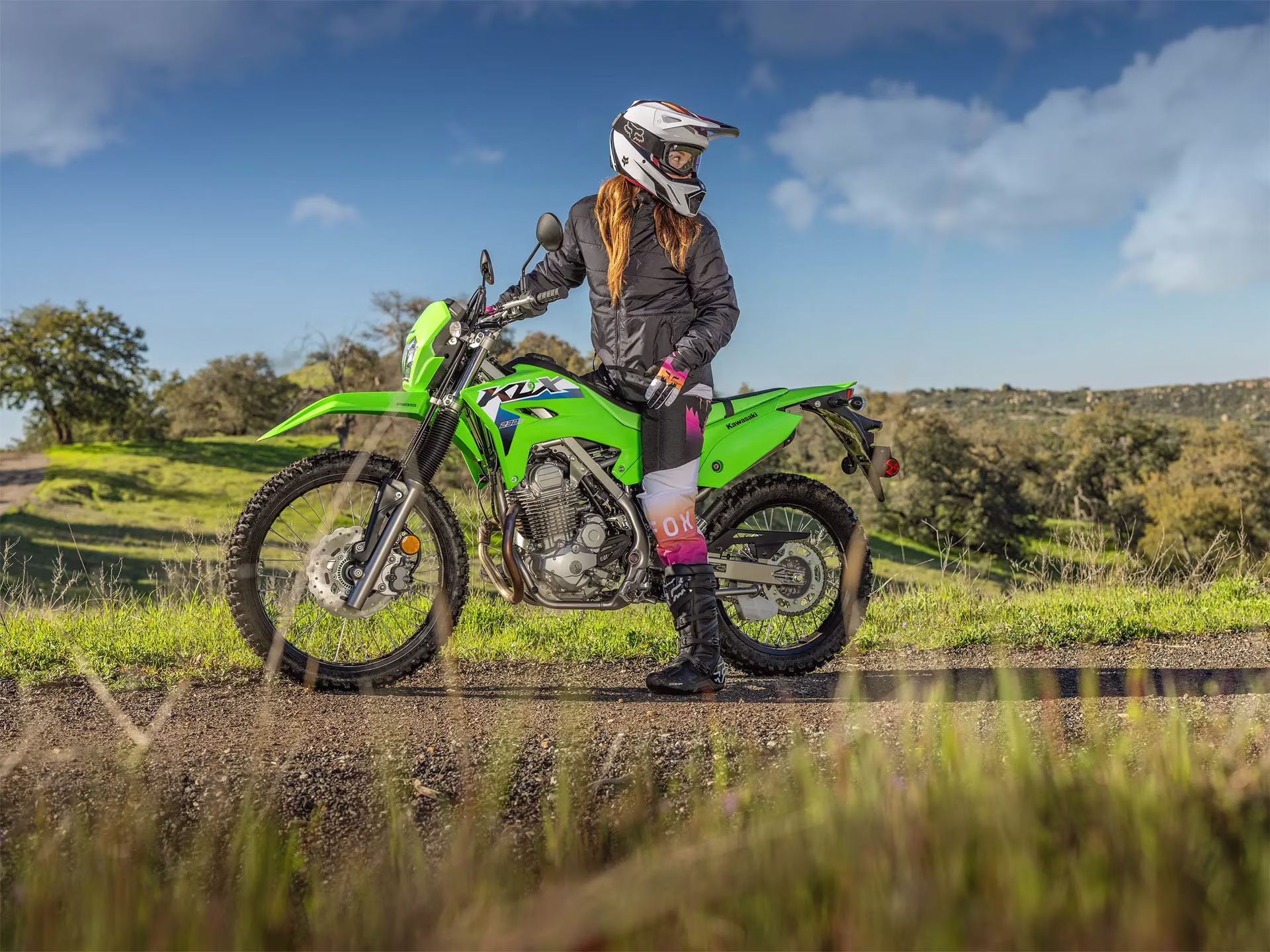 2026 Bright White Kawasaki KLX230 S Motorcycle