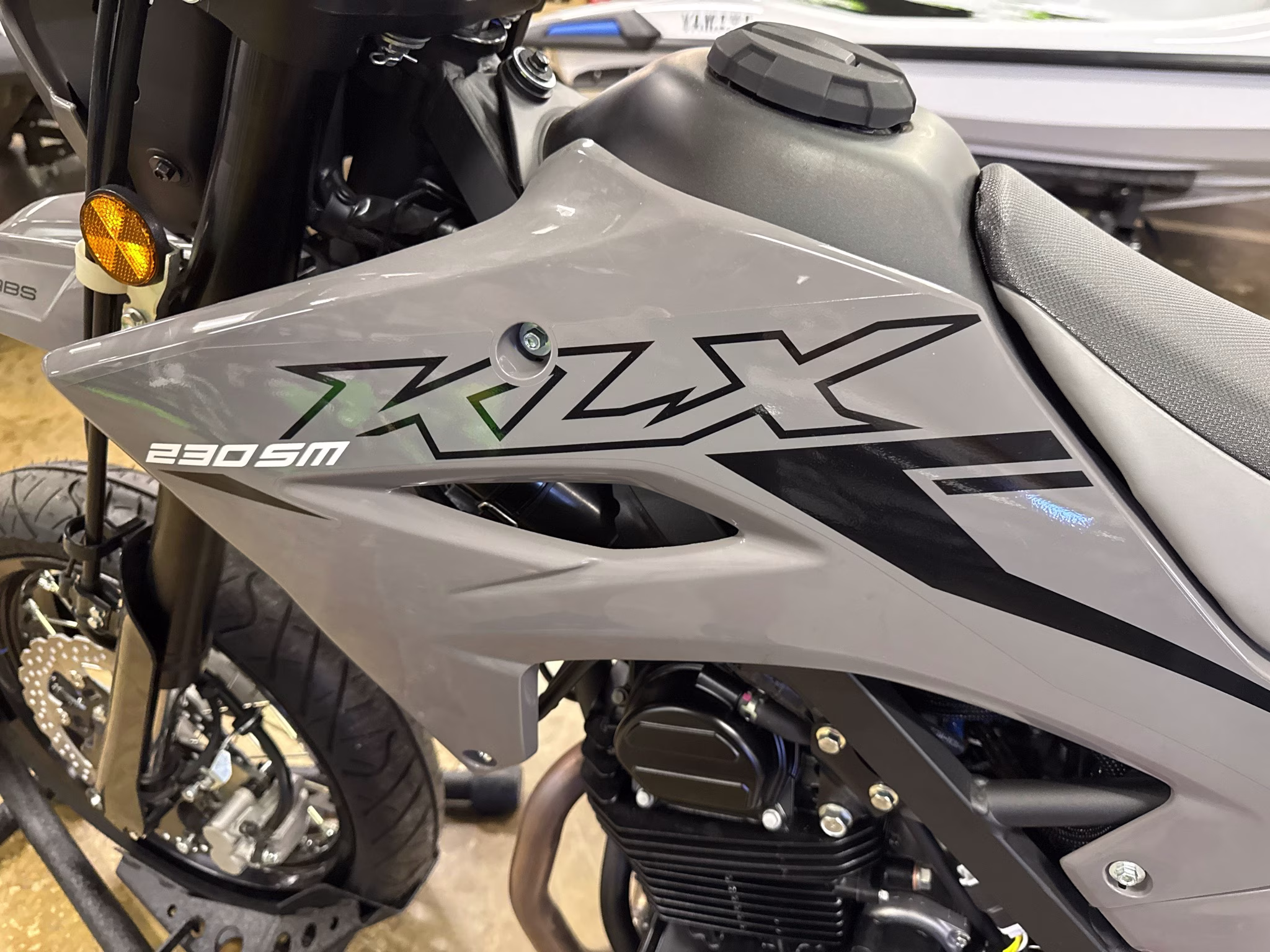 2025 Battle Gray Kawasaki KLX230SM ABS Motorcycle
