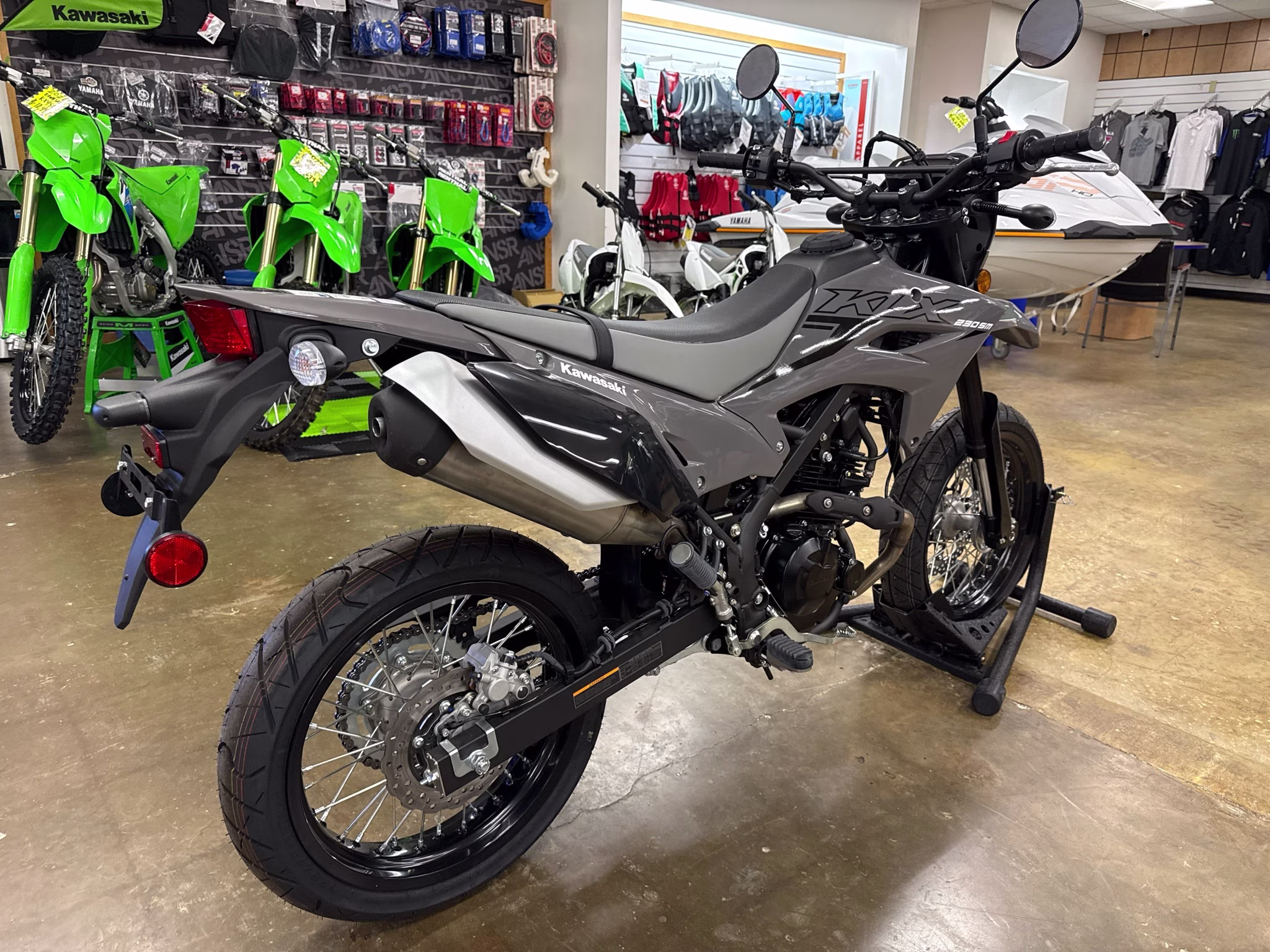 2025 Battle Gray Kawasaki KLX230SM ABS Motorcycle