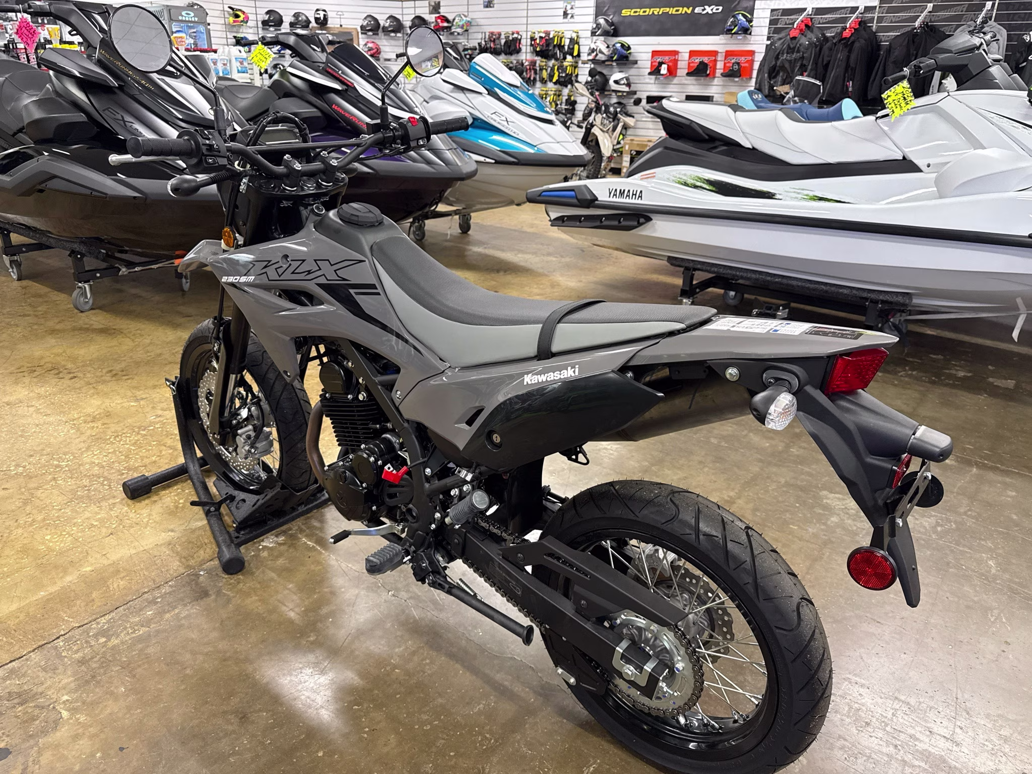 2025 Battle Gray Kawasaki KLX230SM ABS Motorcycle