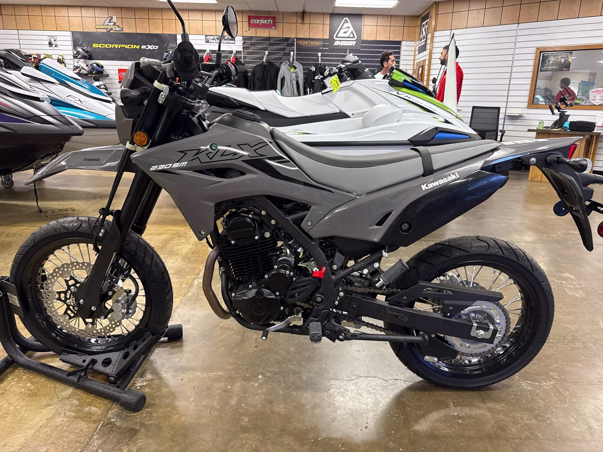 2025 Battle Gray Kawasaki KLX230SM ABS Motorcycle