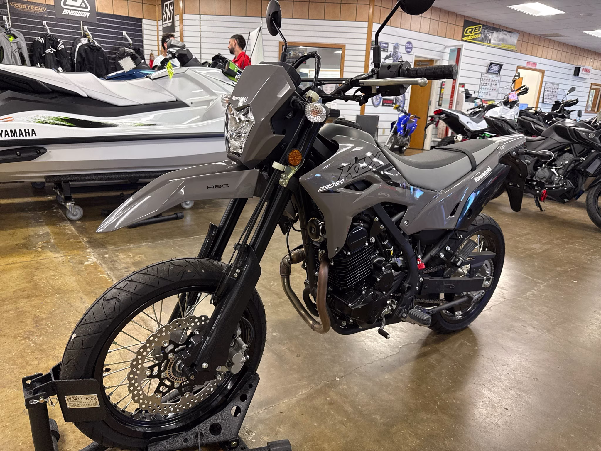 2025 Battle Gray Kawasaki KLX230SM ABS Motorcycle