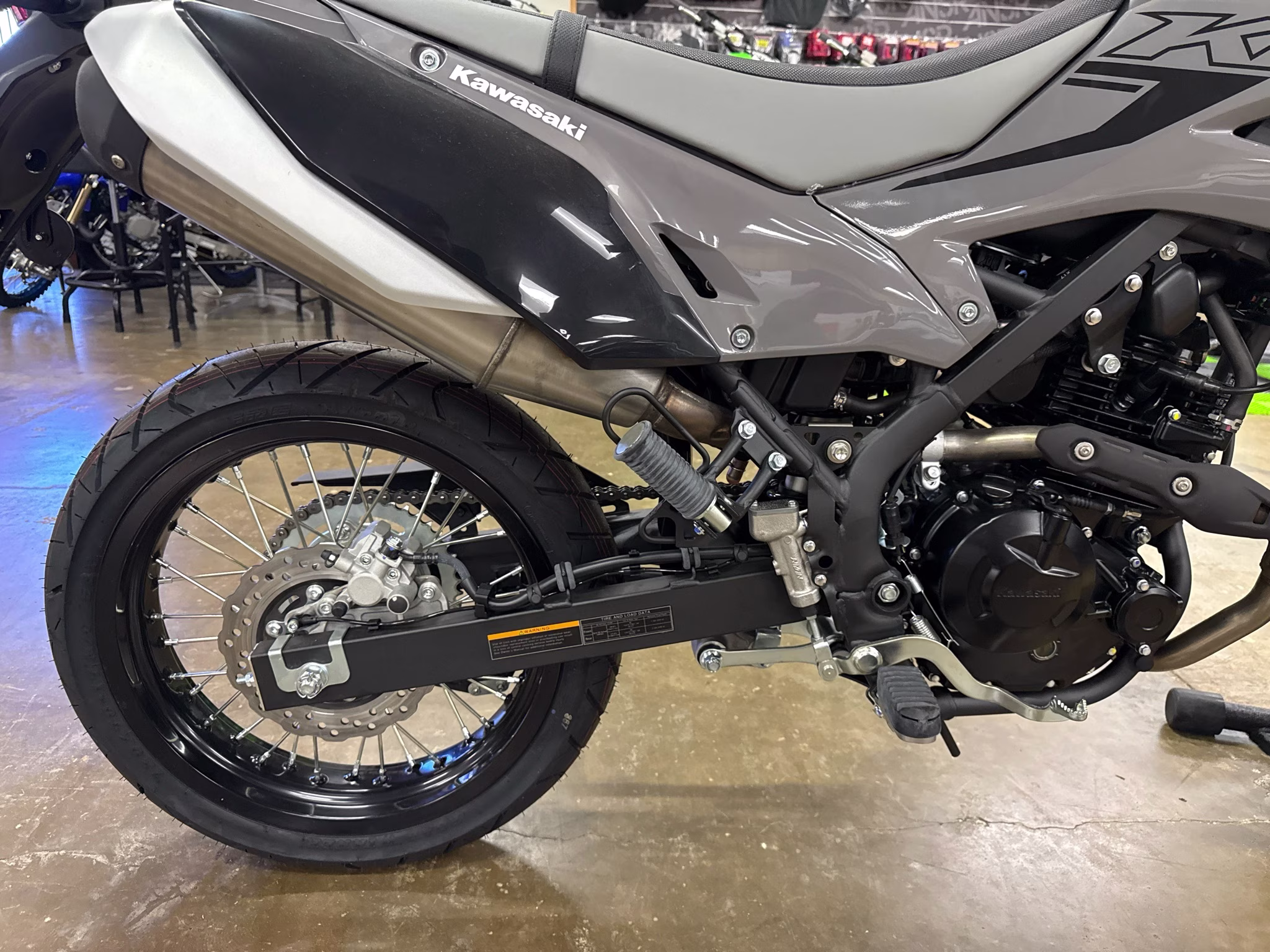 2025 Battle Gray Kawasaki KLX230SM ABS Motorcycle
