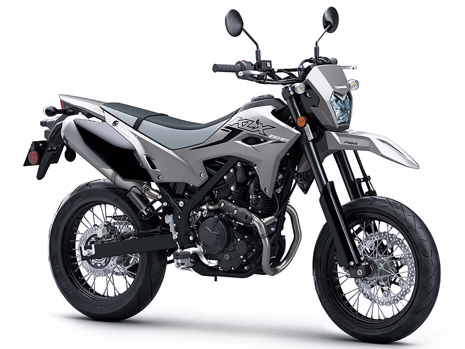 2025 Battle Gray Kawasaki KLX230SM ABS Motorcycle