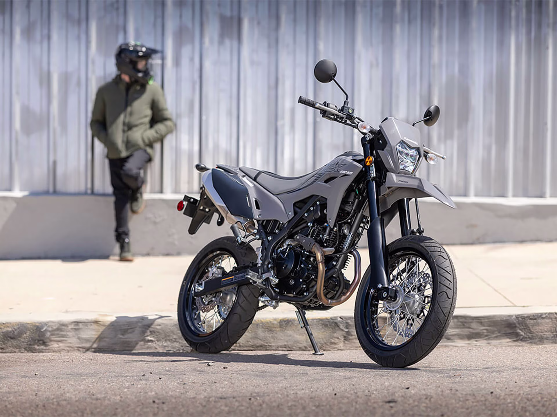 2025 Battle Gray Kawasaki KLX230SM ABS Motorcycle