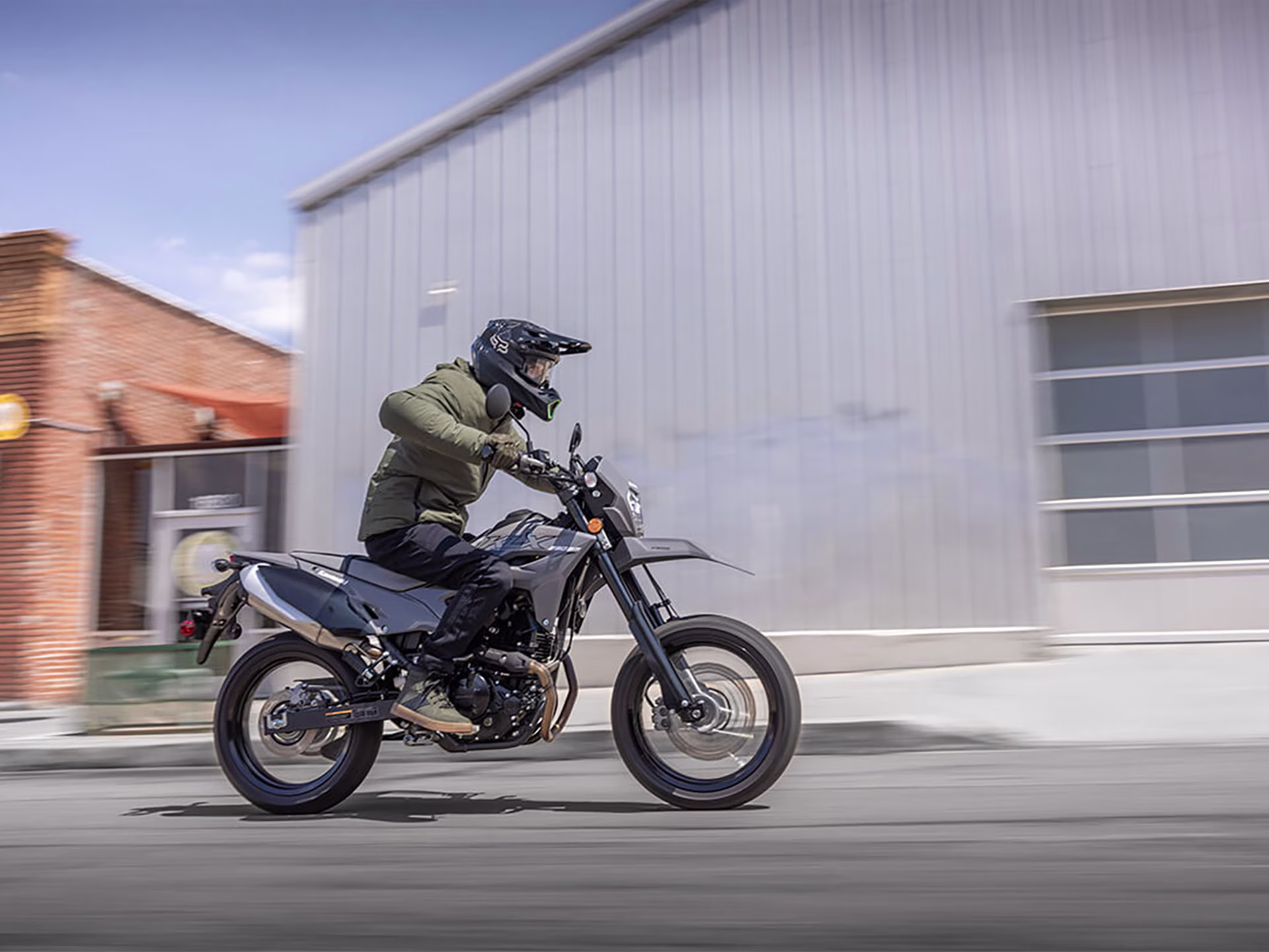 2025 Battle Gray Kawasaki KLX230SM ABS Motorcycle