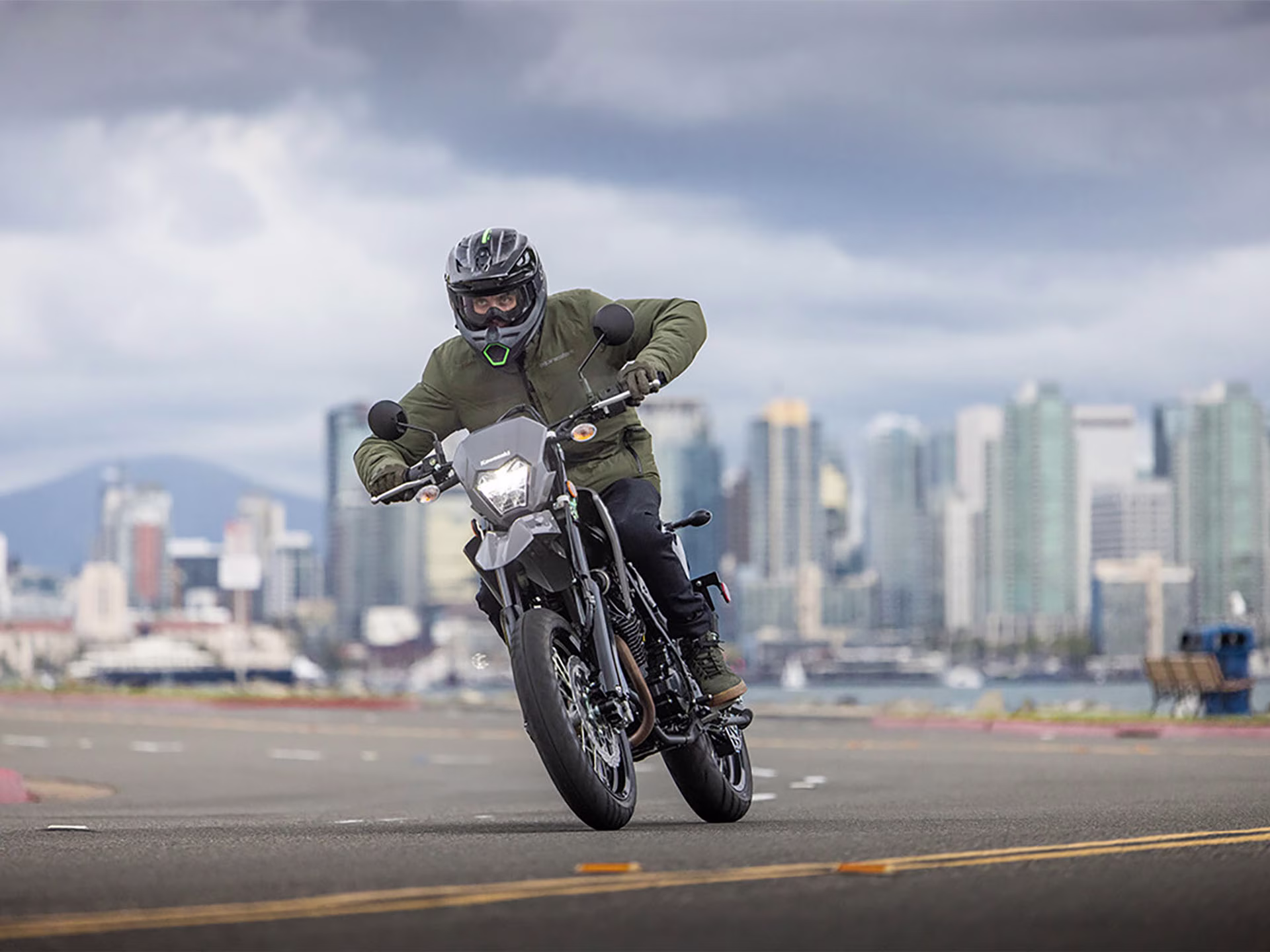 2025 Battle Gray Kawasaki KLX230SM ABS Motorcycle