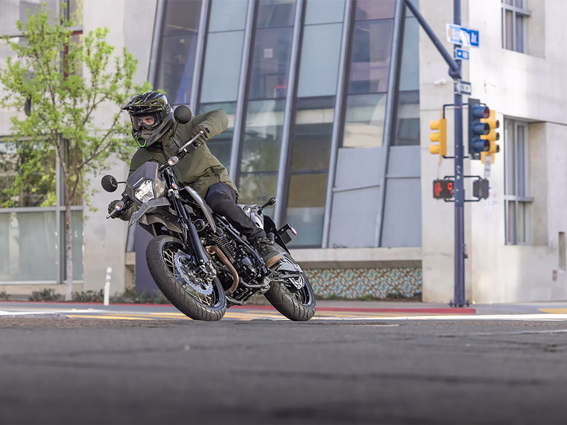 2025 Battle Gray Kawasaki KLX230SM ABS Motorcycle