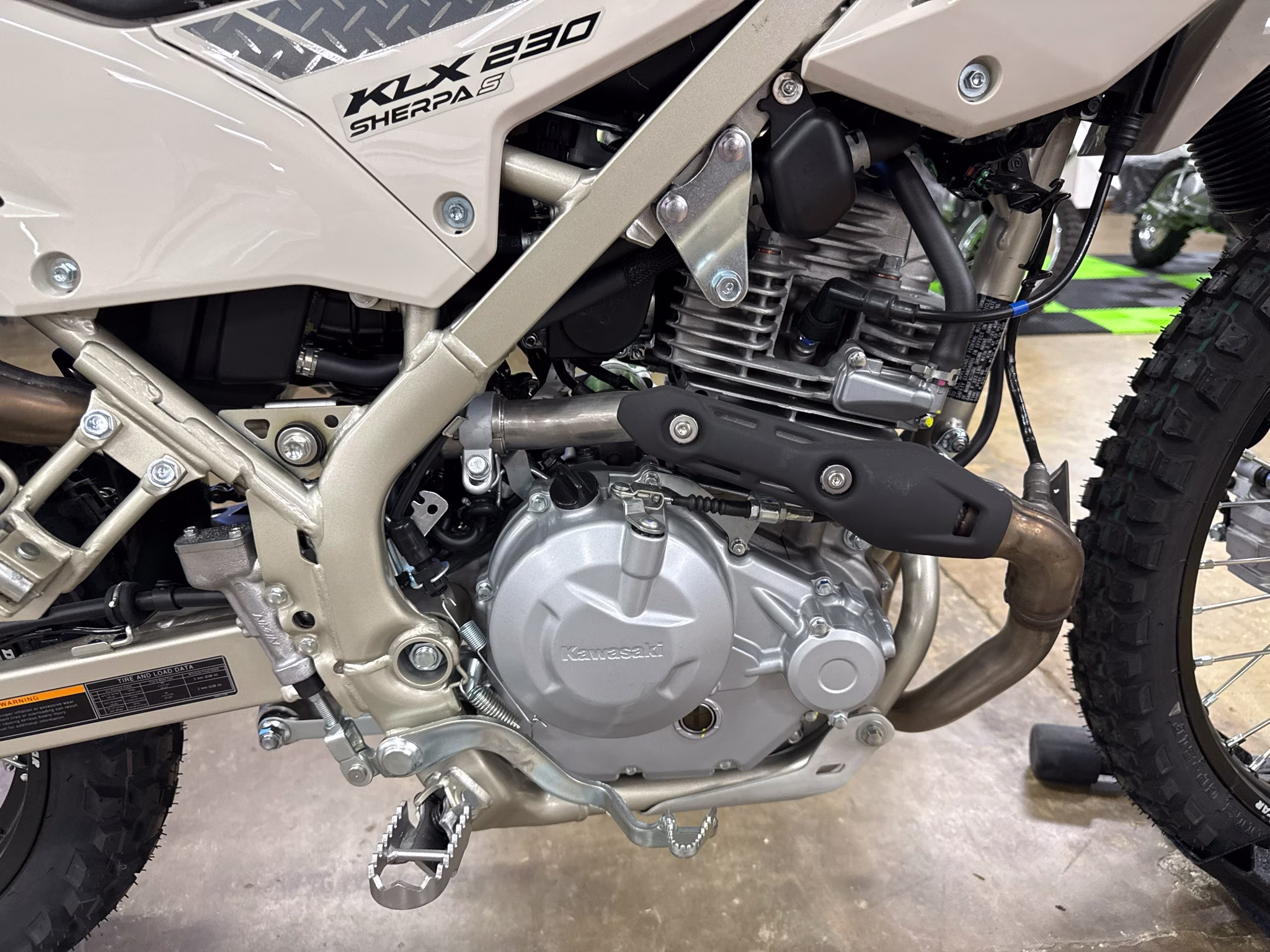 2026 Whitish Beige Kawasaki KLX230 SHERPA S ABS Motorcycle