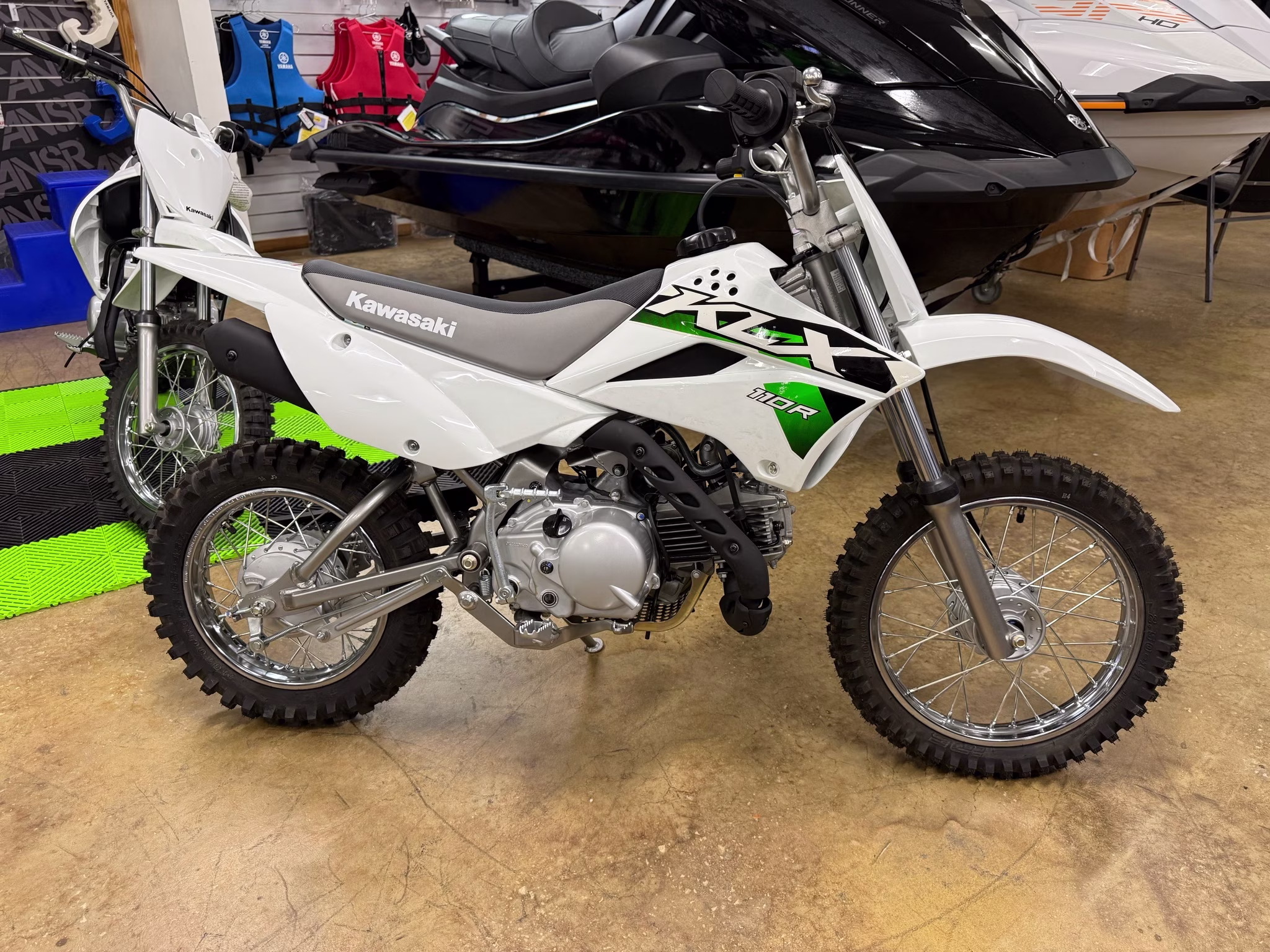 2026 Bright White Kawasaki KLX110R Motorcycle