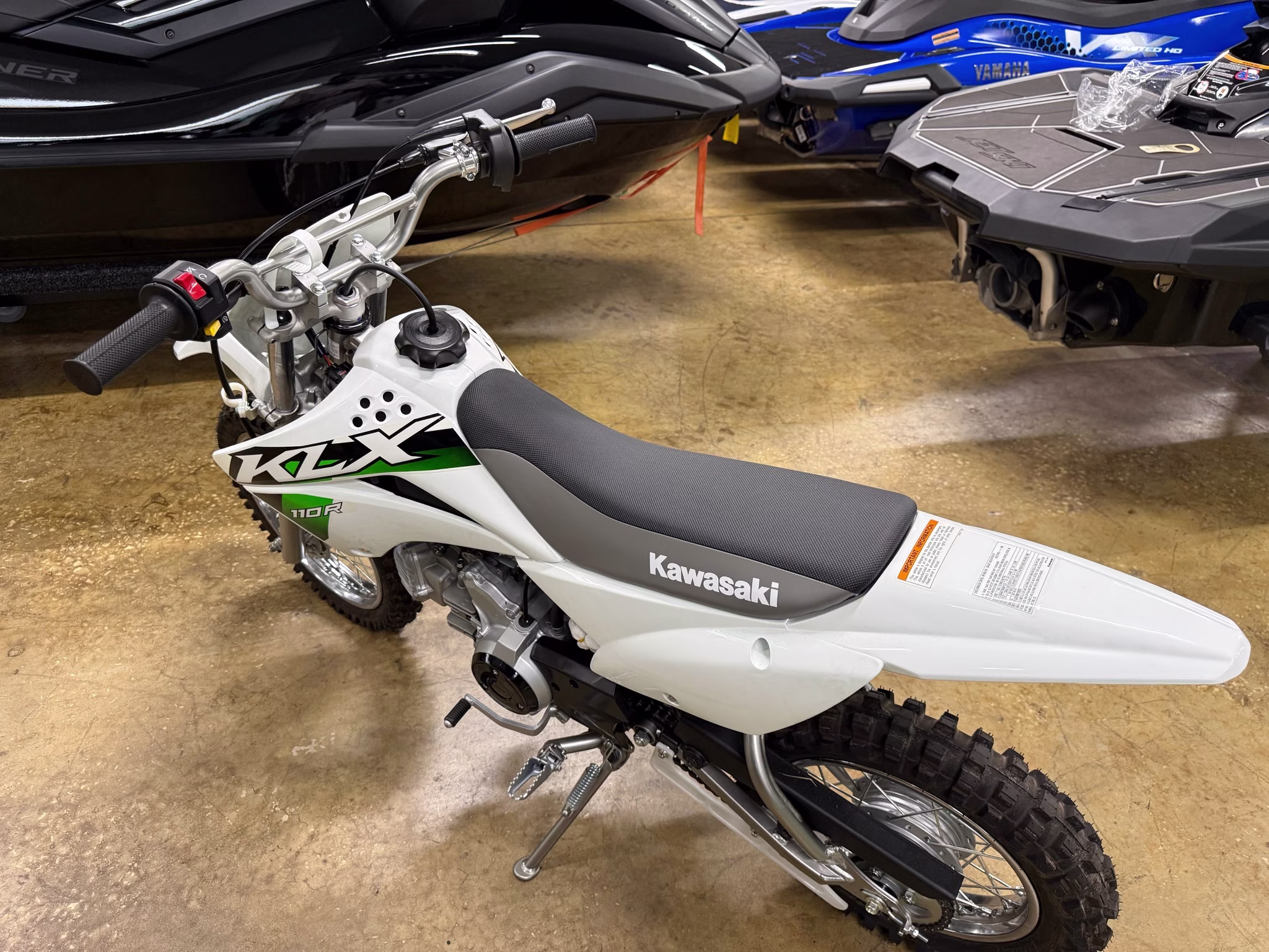 2026 Bright White Kawasaki KLX110R Motorcycle