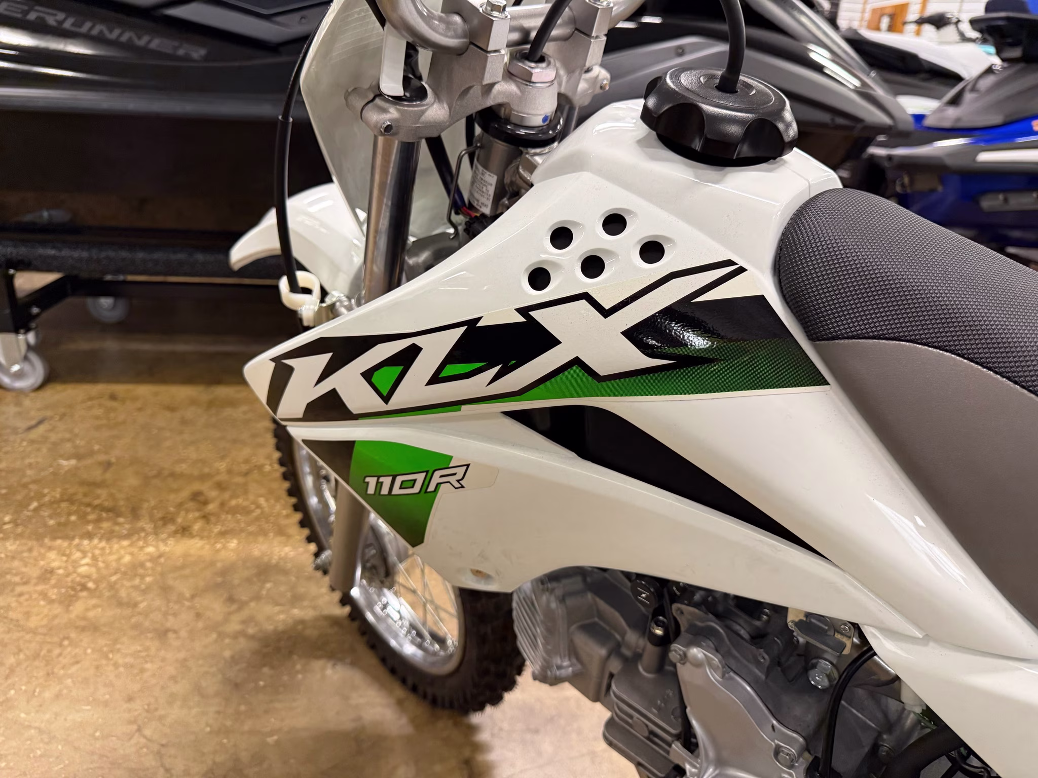 2026 Bright White Kawasaki KLX110R Motorcycle