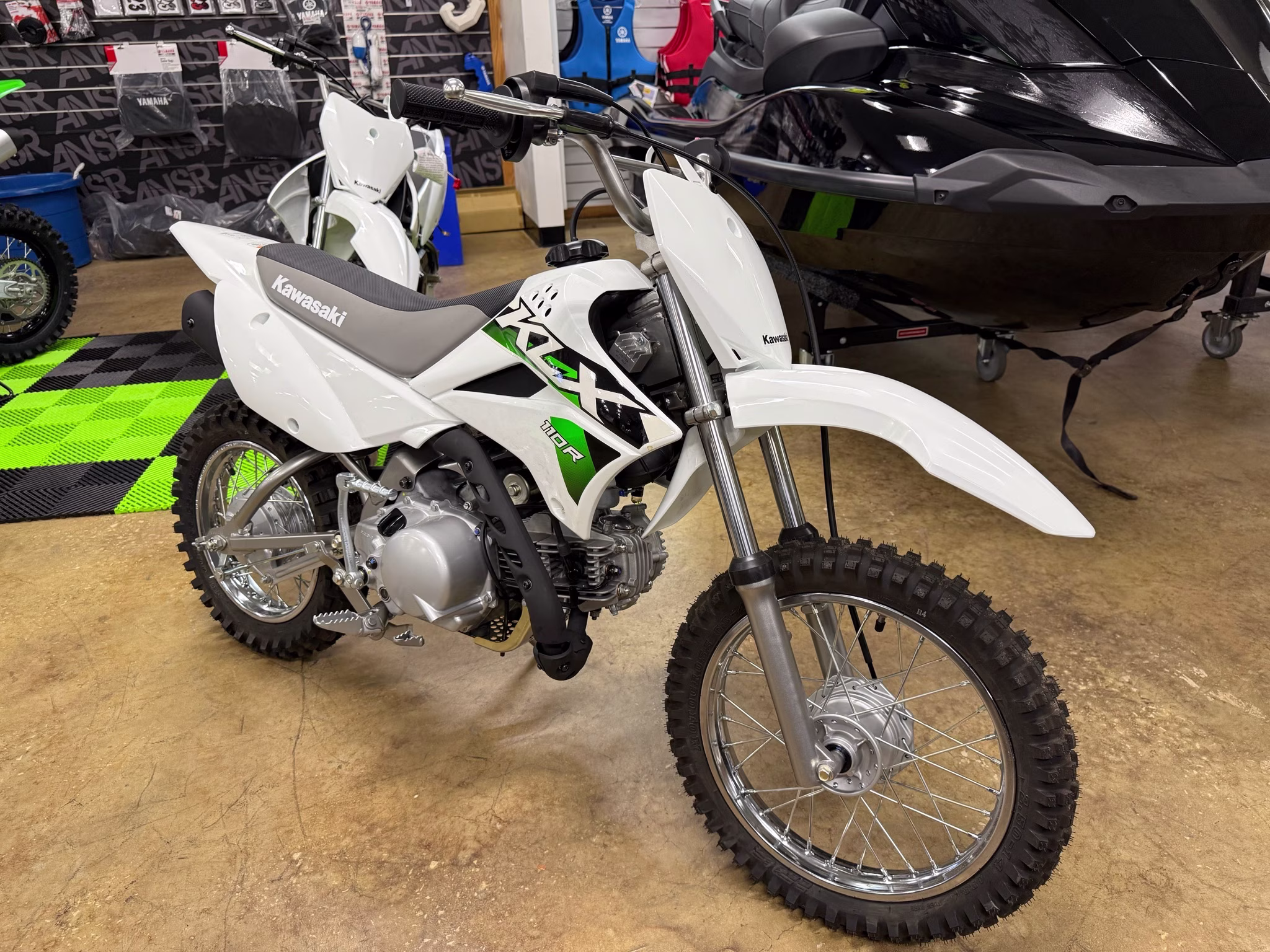 2026 Bright White Kawasaki KLX110R Motorcycle