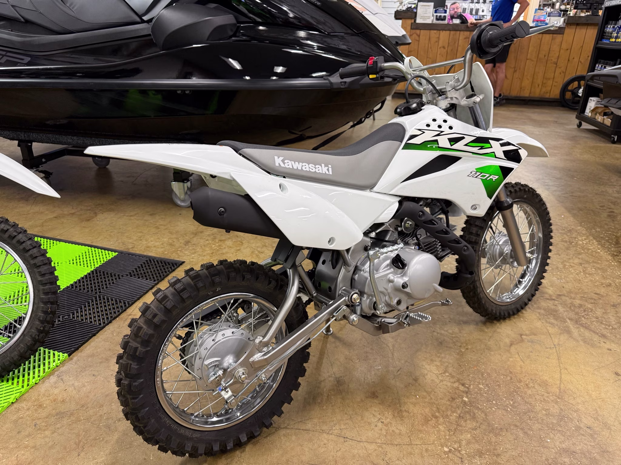 2026 Bright White Kawasaki KLX110R Motorcycle