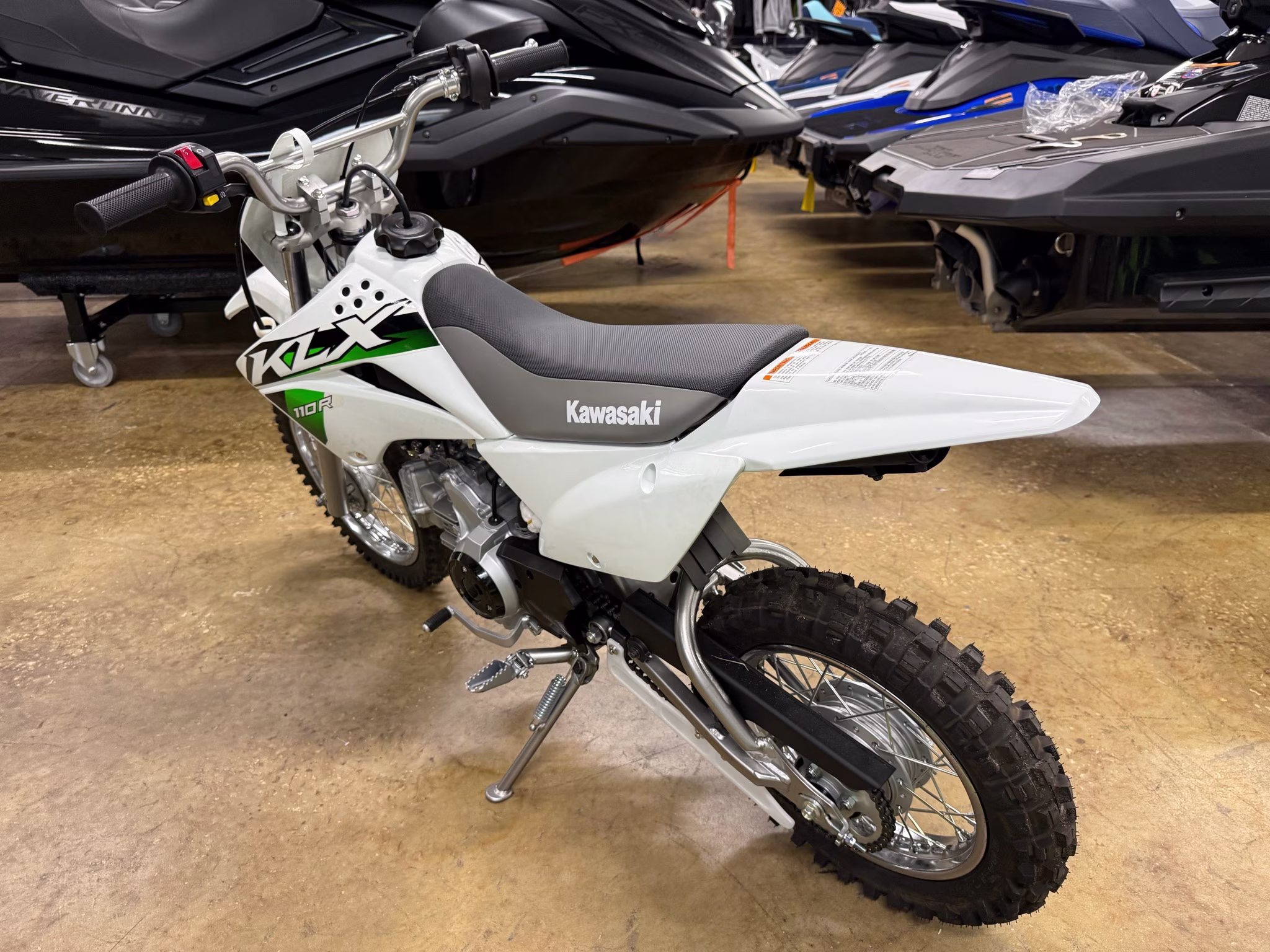 2026 Bright White Kawasaki KLX110R Motorcycle