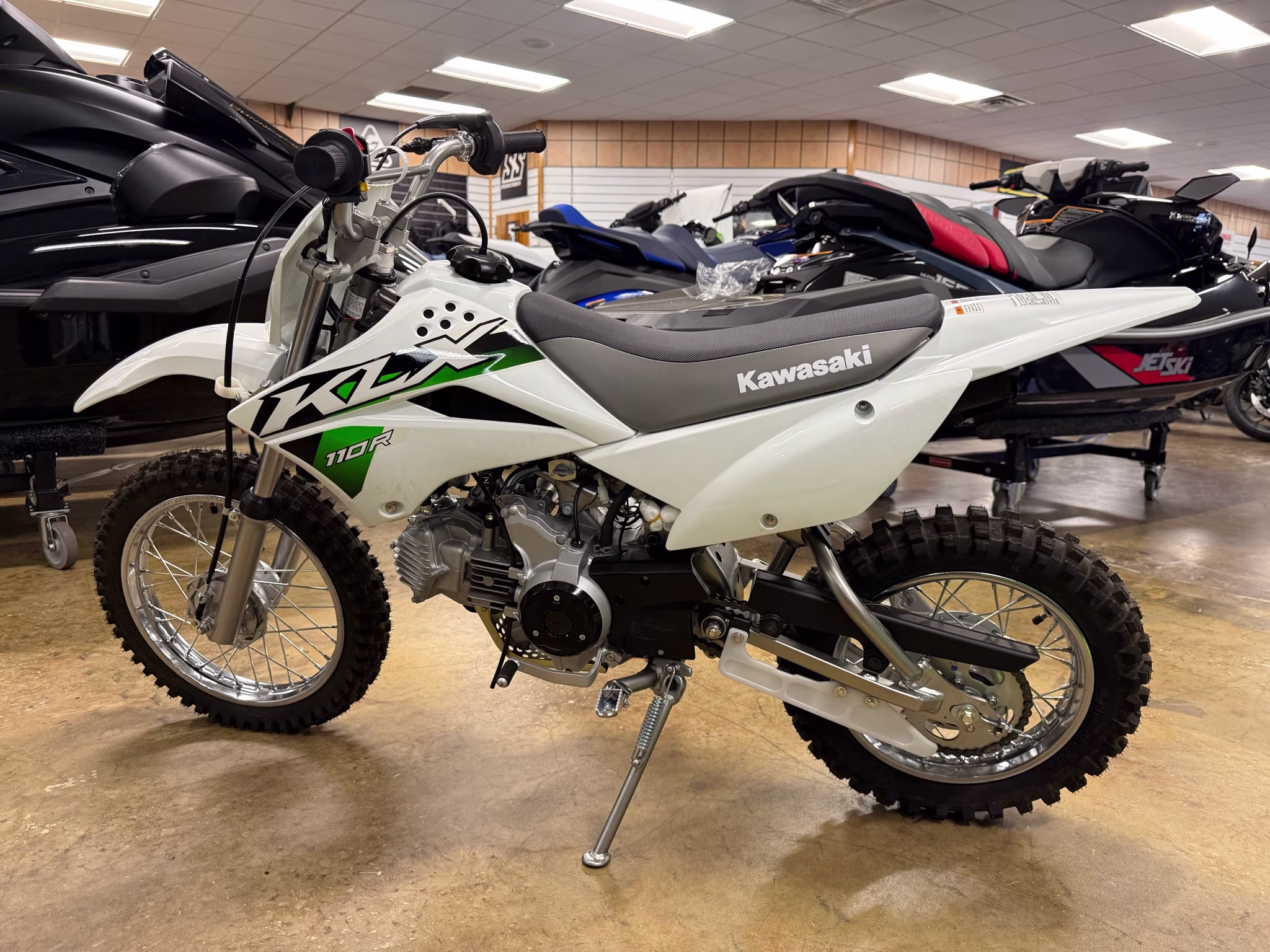 2026 Bright White Kawasaki KLX110R Motorcycle