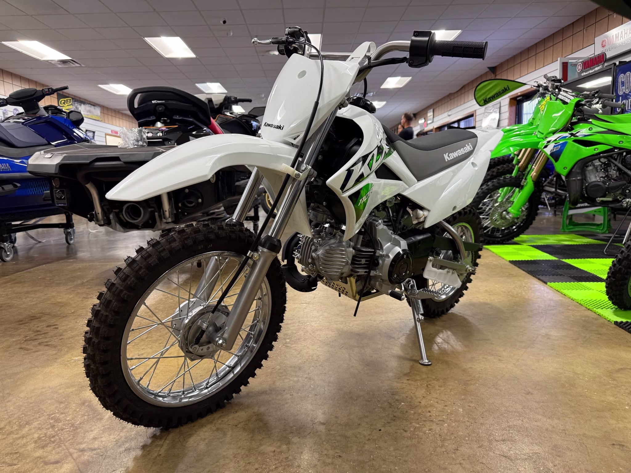2026 Bright White Kawasaki KLX110R Motorcycle