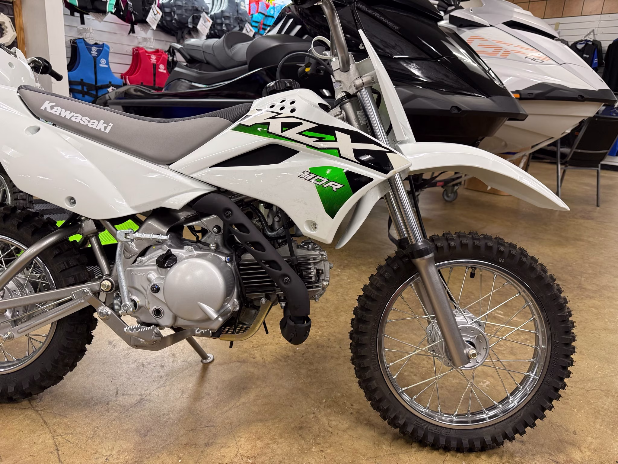 2026 Bright White Kawasaki KLX110R Motorcycle