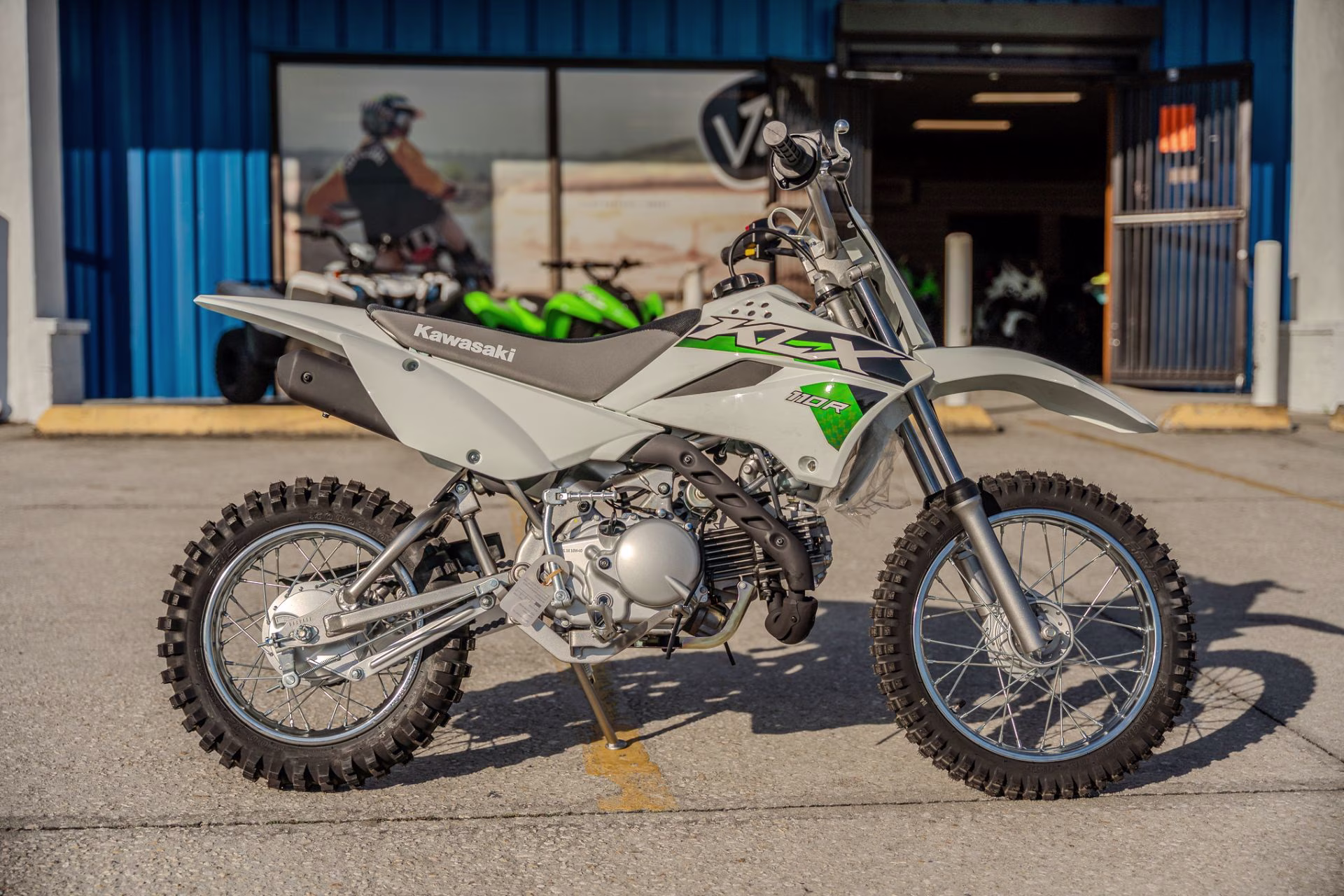 2026 Bright White Kawasaki KLX110R Motorcycle