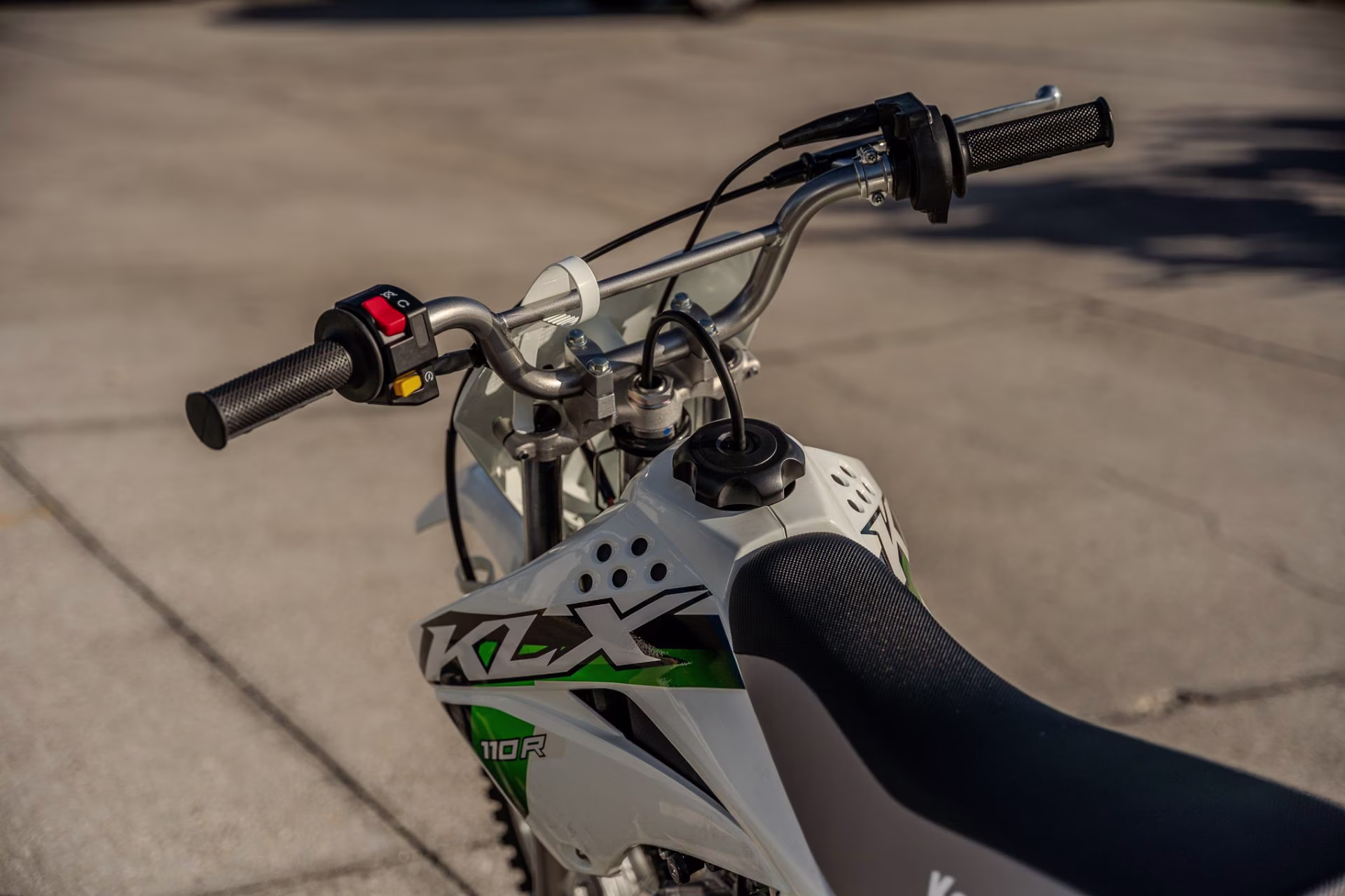 2026 Bright White Kawasaki KLX110R Motorcycle