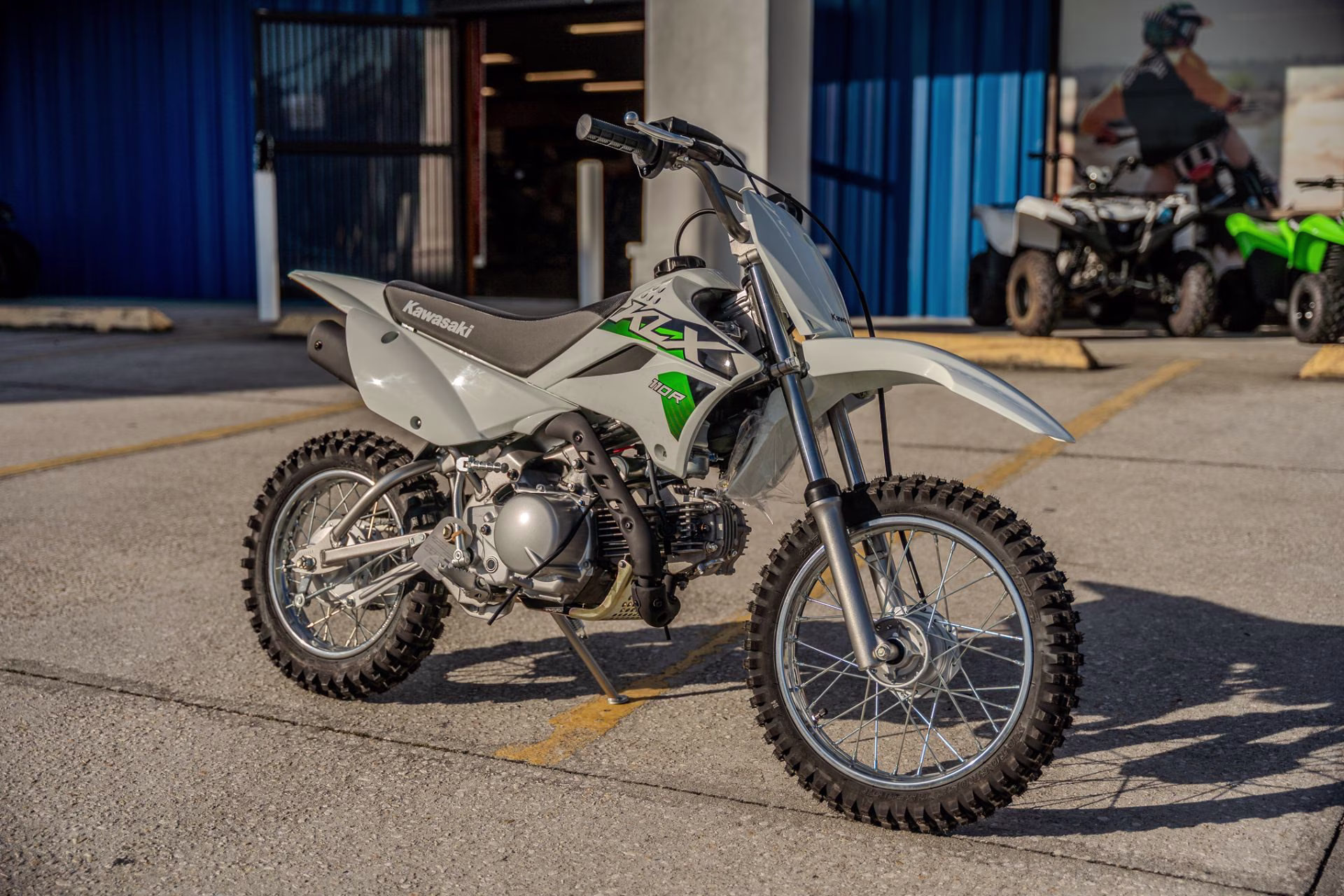2026 Bright White Kawasaki KLX110R Motorcycle