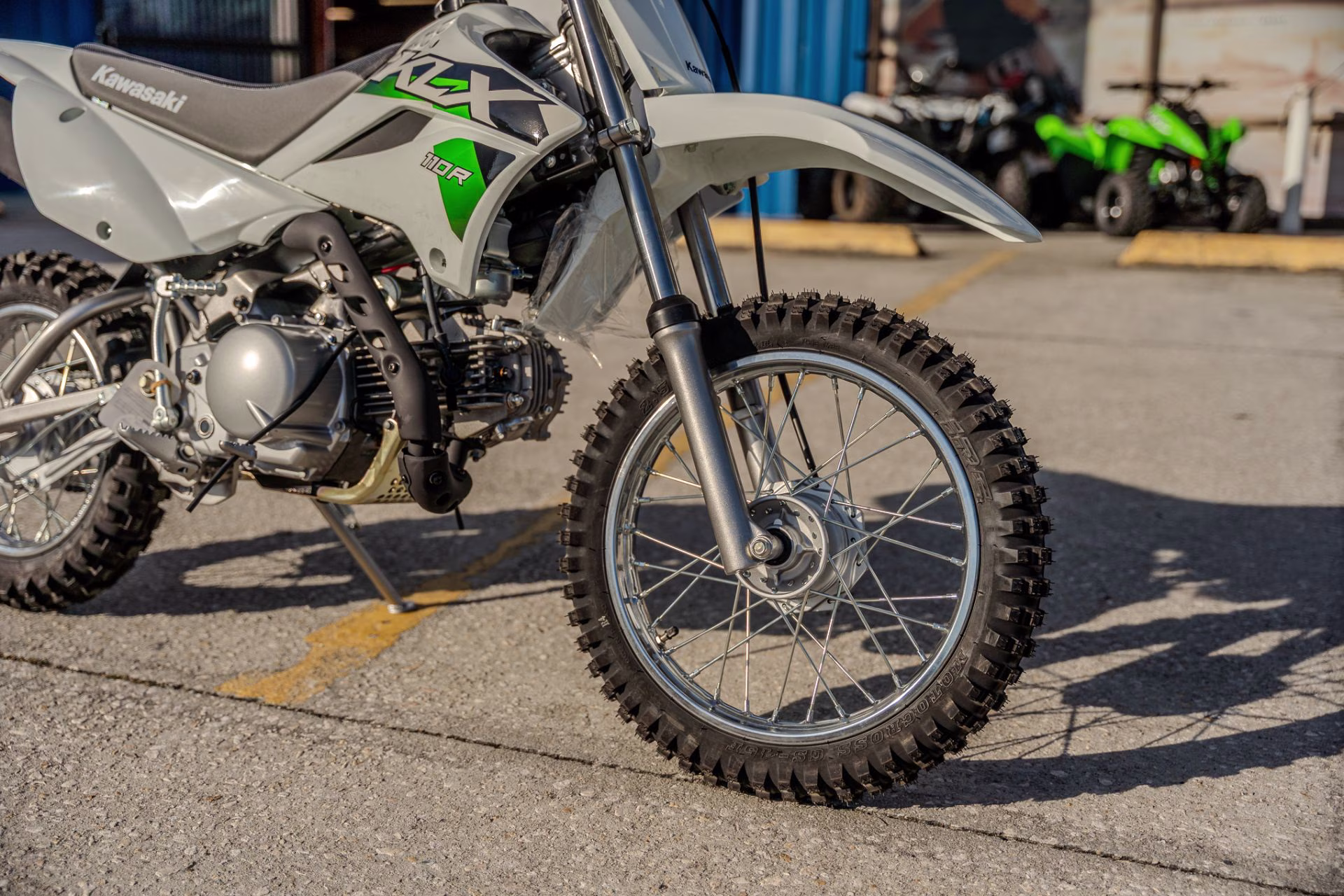 2026 Bright White Kawasaki KLX110R Motorcycle