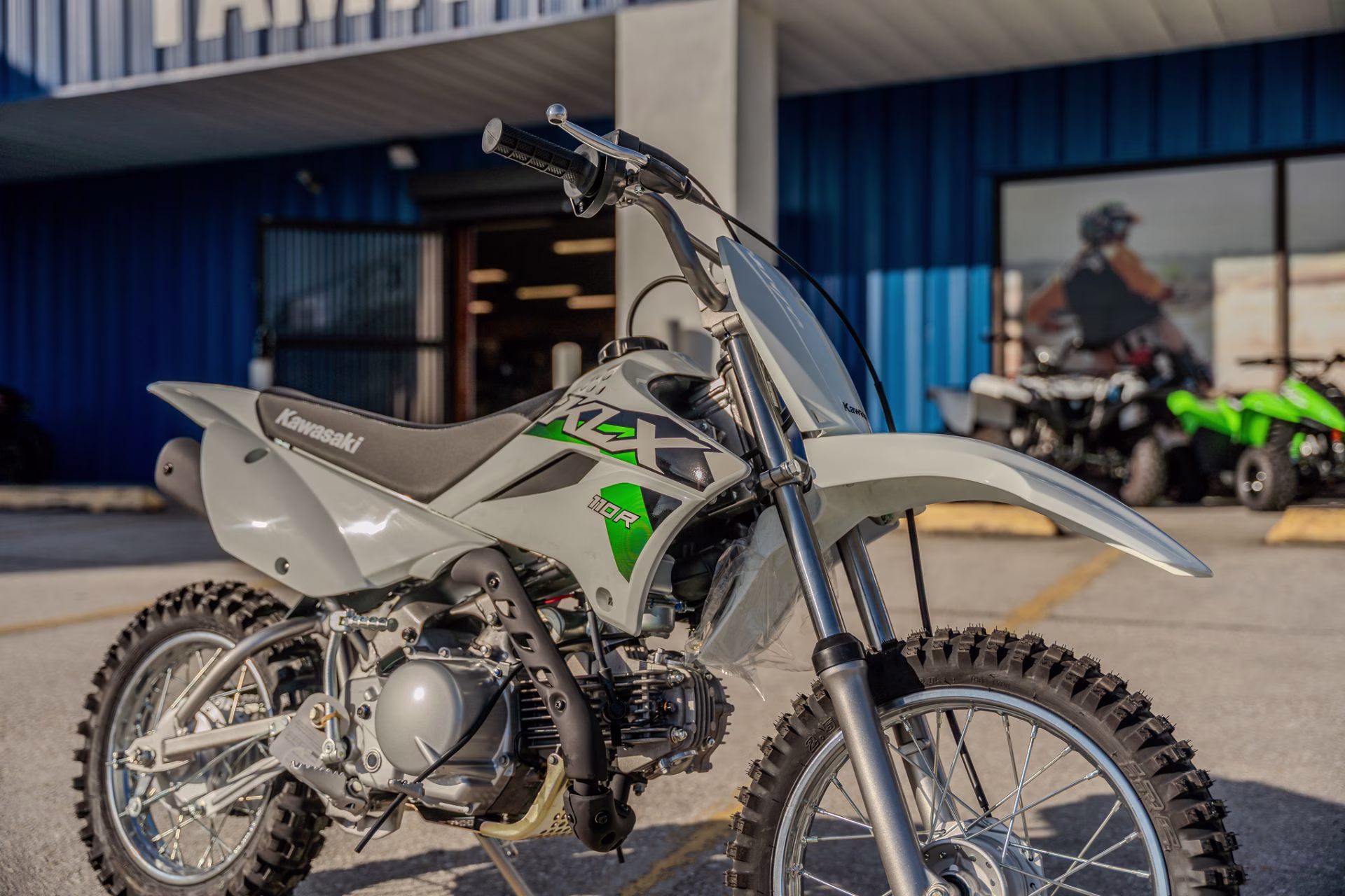 2026 Bright White Kawasaki KLX110R Motorcycle