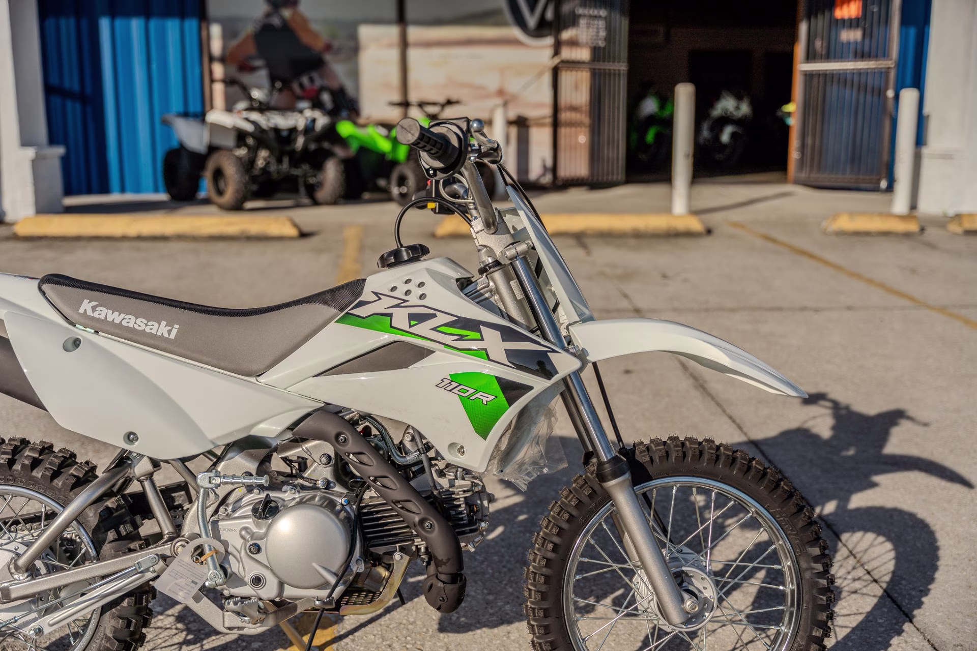 2026 Bright White Kawasaki KLX110R Motorcycle