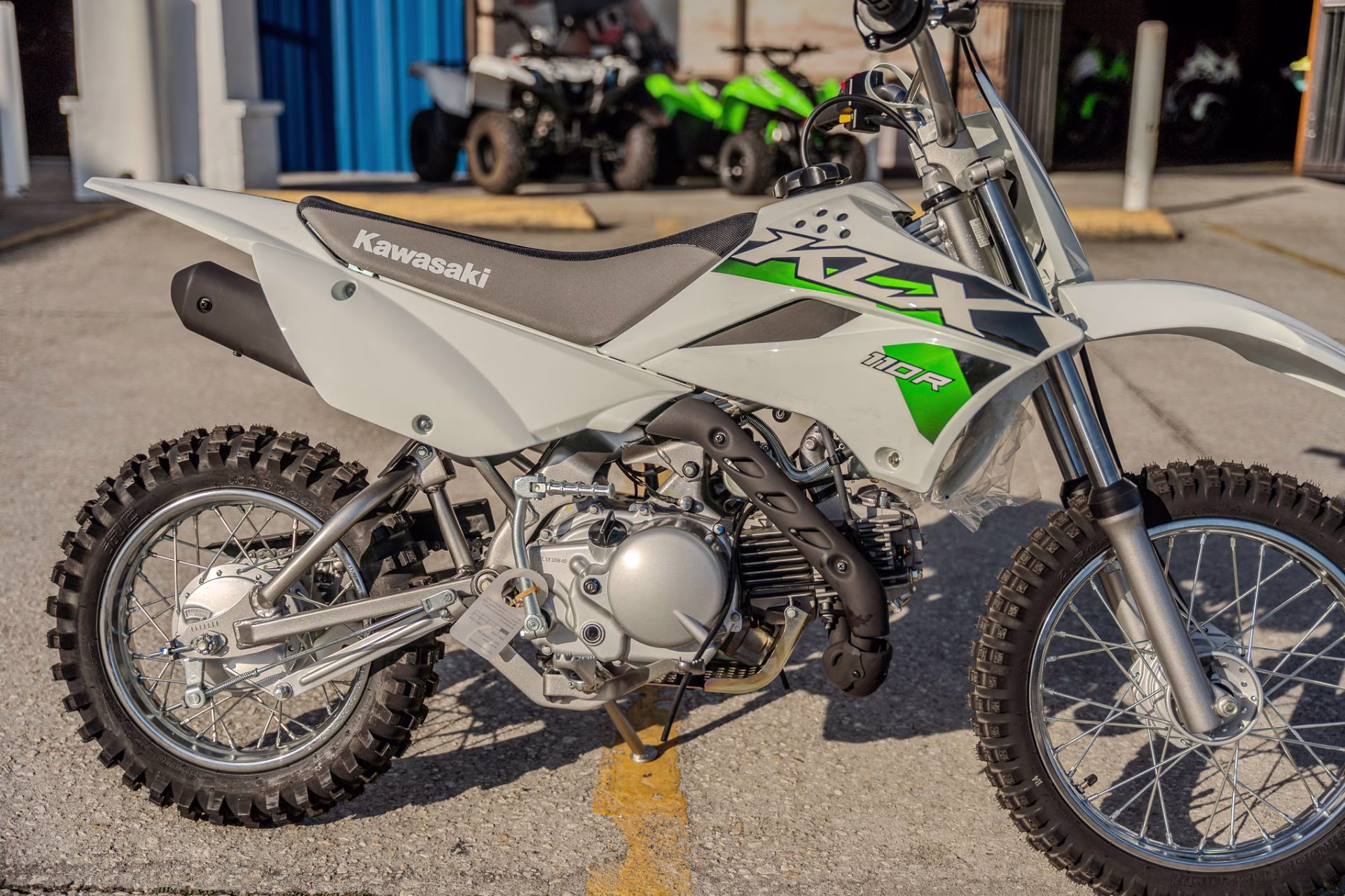 2026 Bright White Kawasaki KLX110R Motorcycle