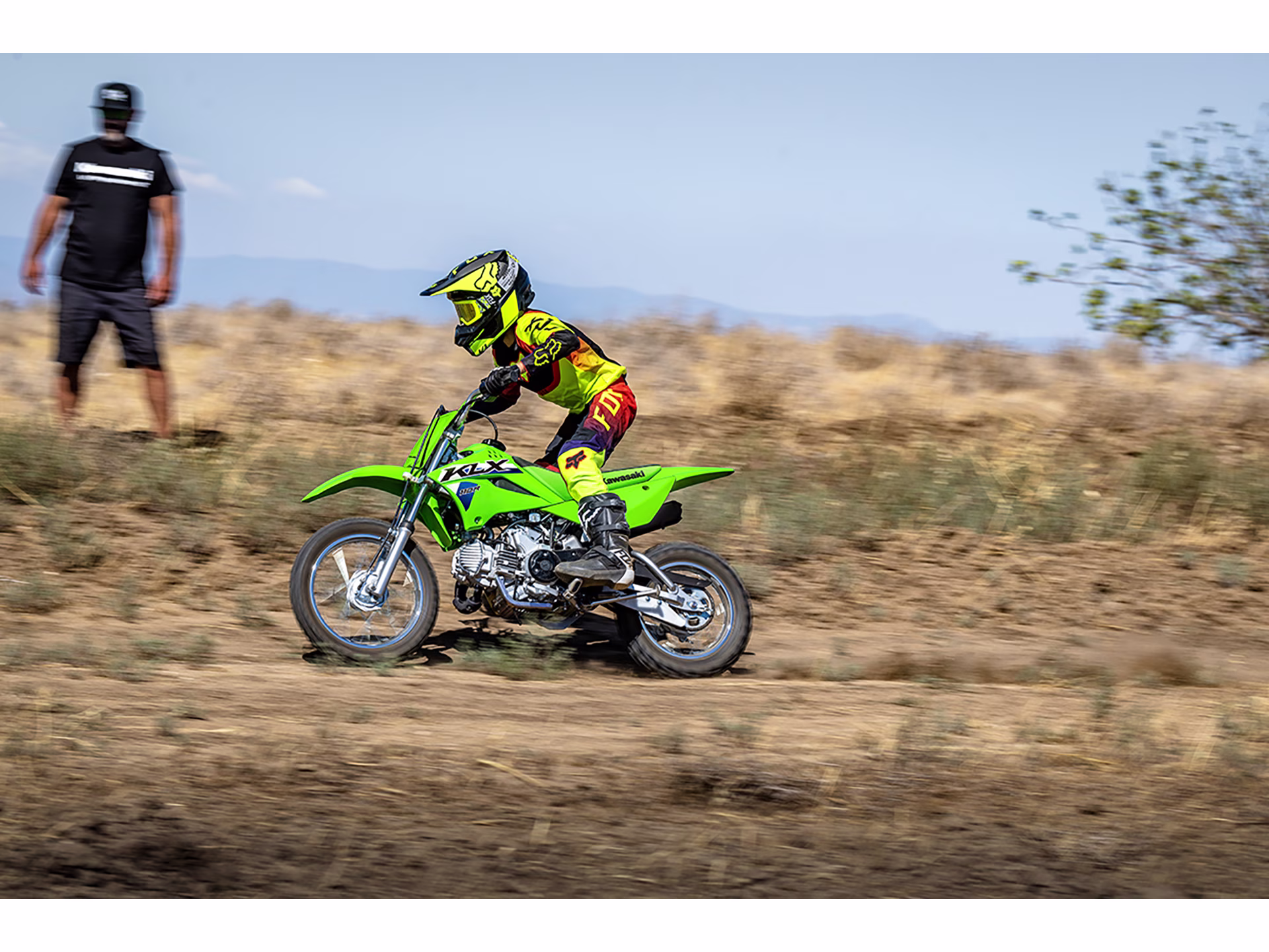 2026 Lime Green Kawasaki KLX110R Motorcycle