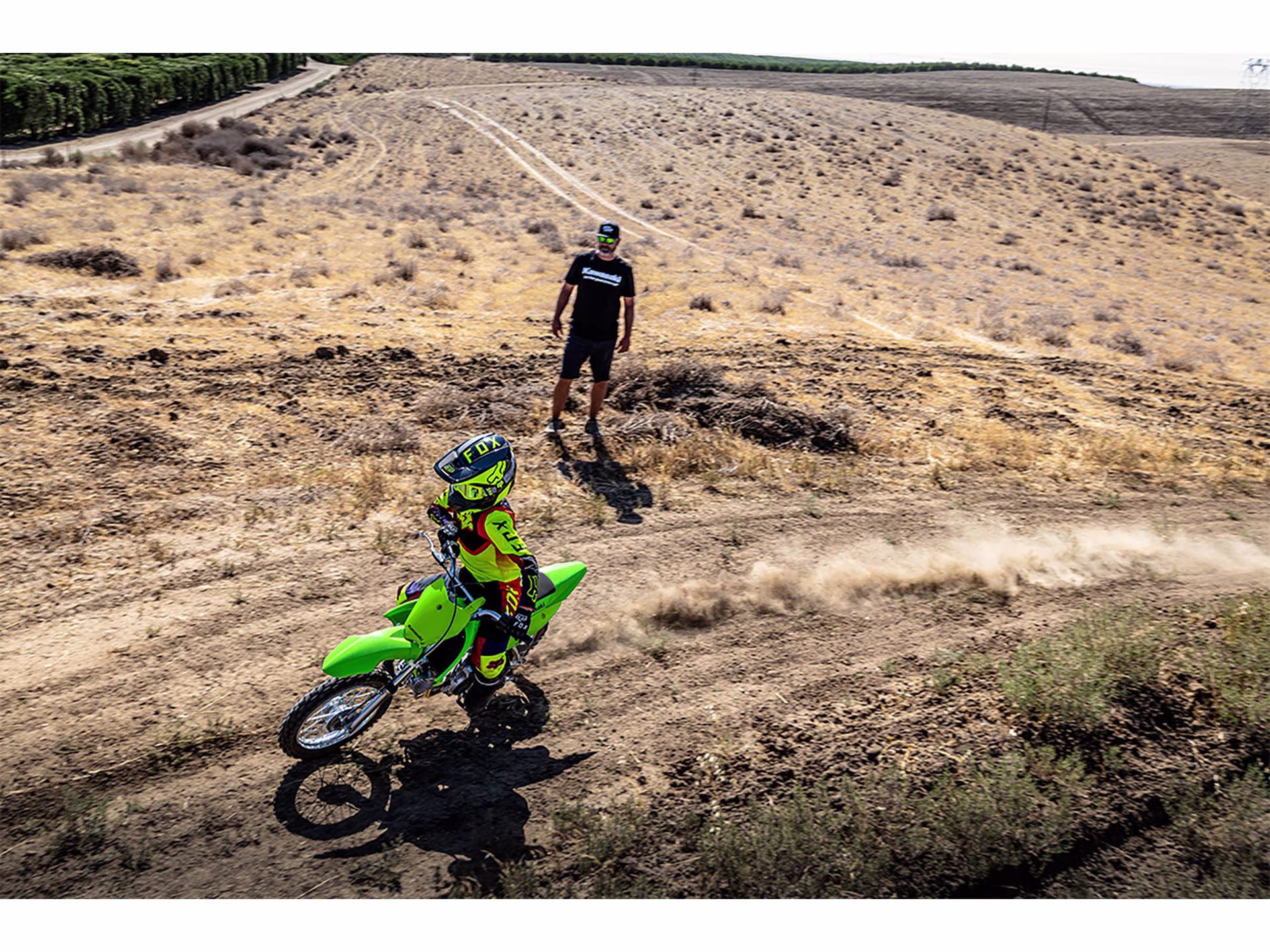 2026 Lime Green Kawasaki KLX110R Motorcycle
