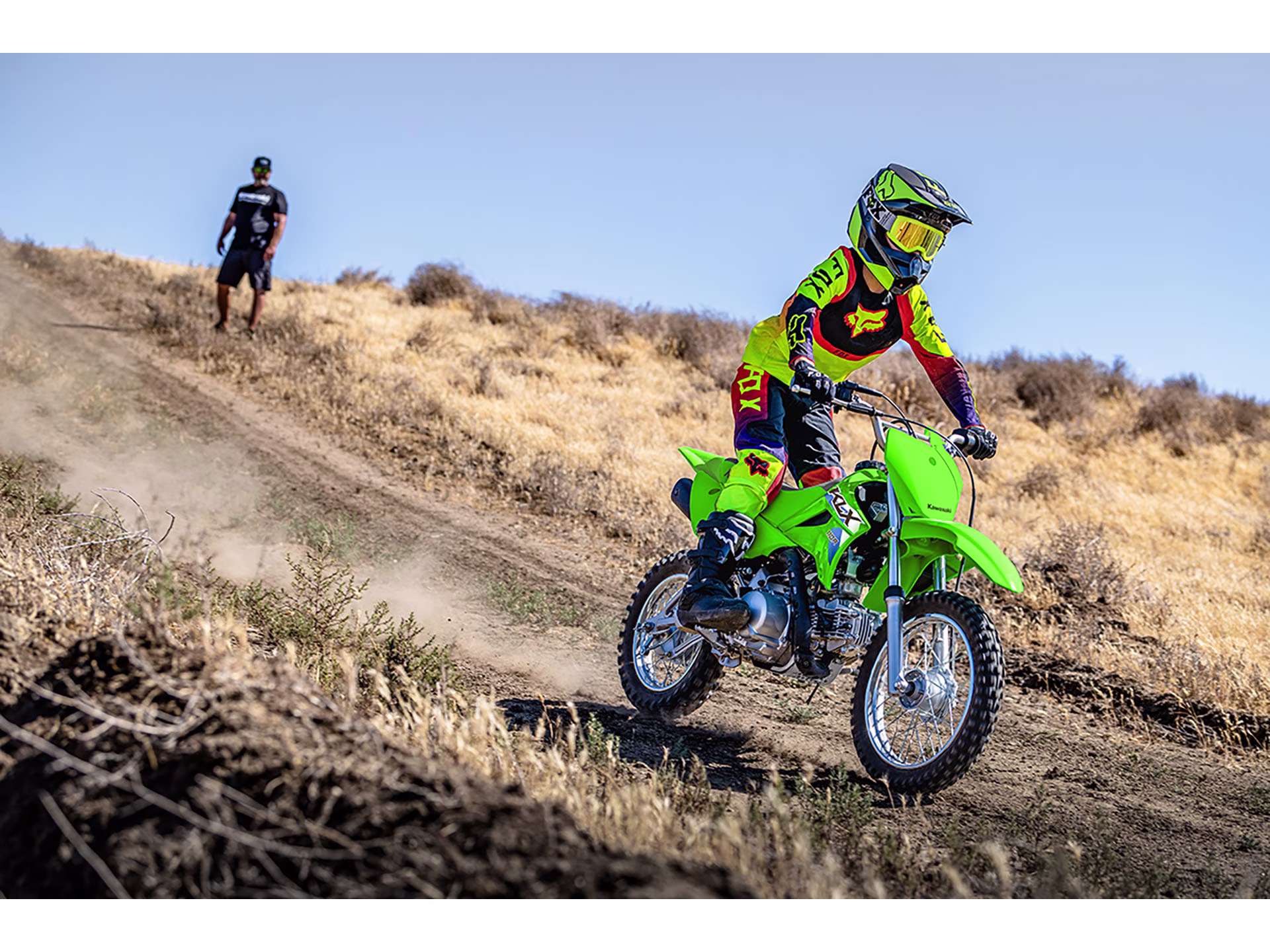 2026 Lime Green Kawasaki KLX110R Motorcycle