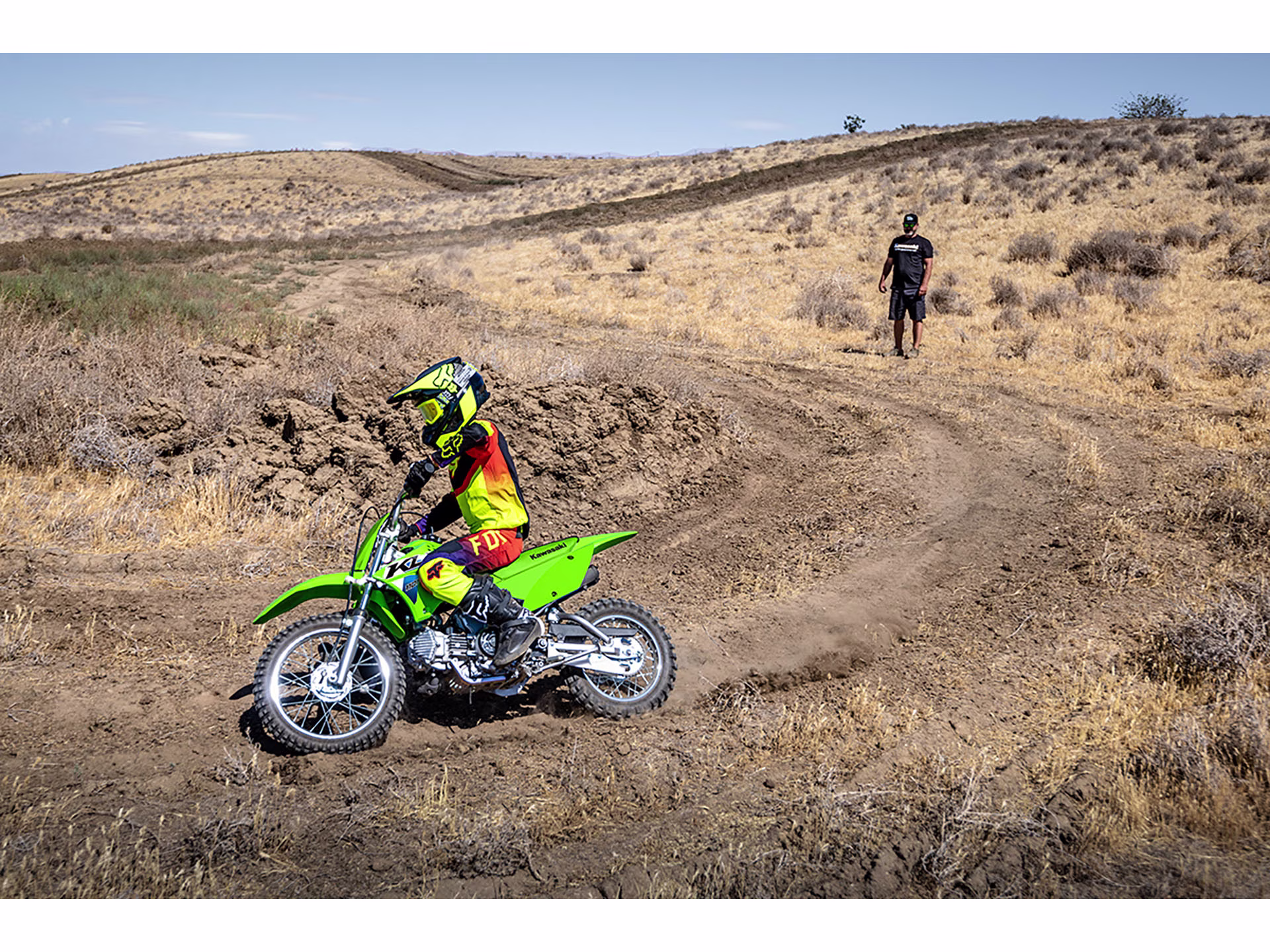 2026 Lime Green Kawasaki KLX110R Motorcycle