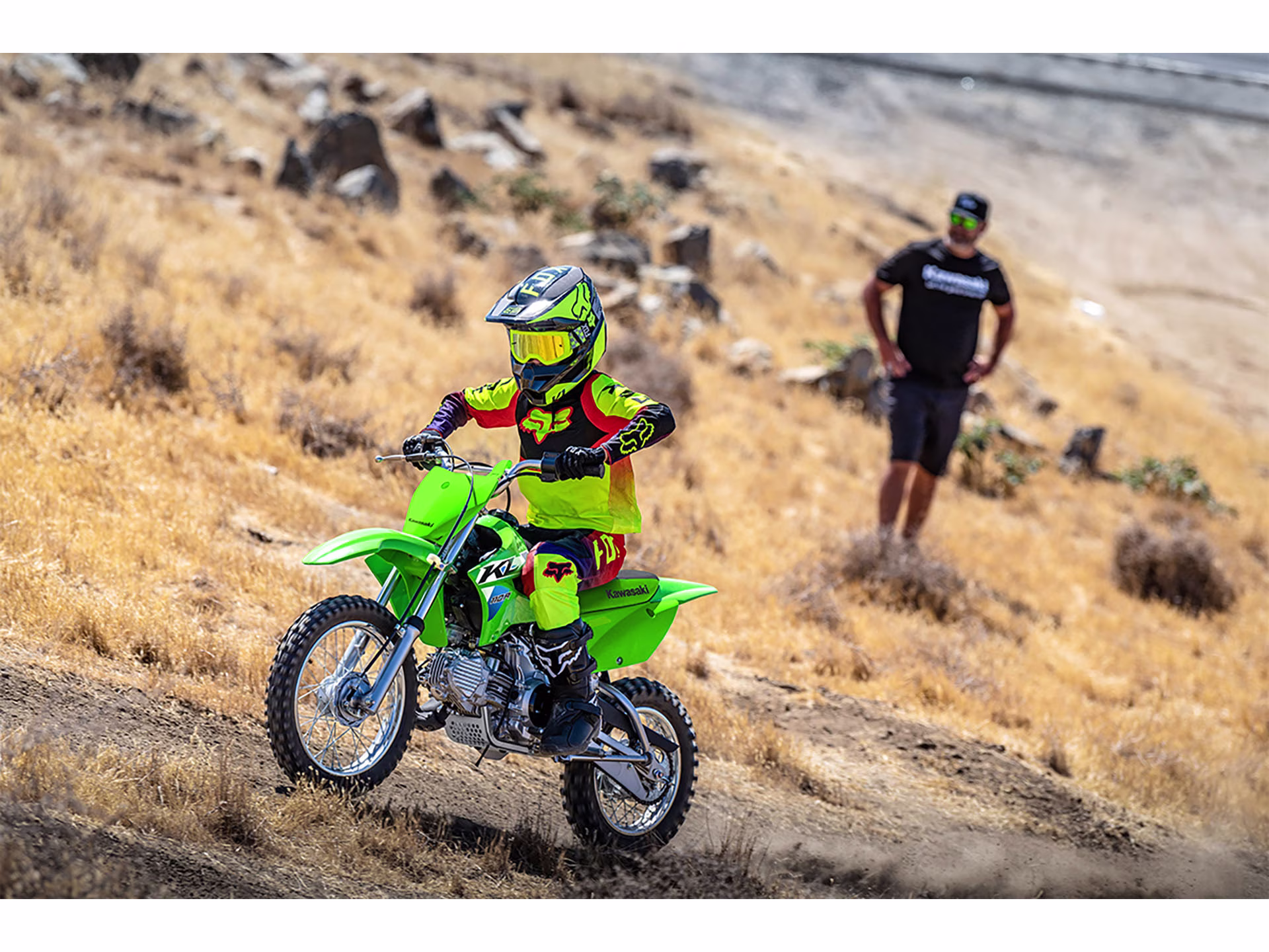 2026 Lime Green Kawasaki KLX110R Motorcycle