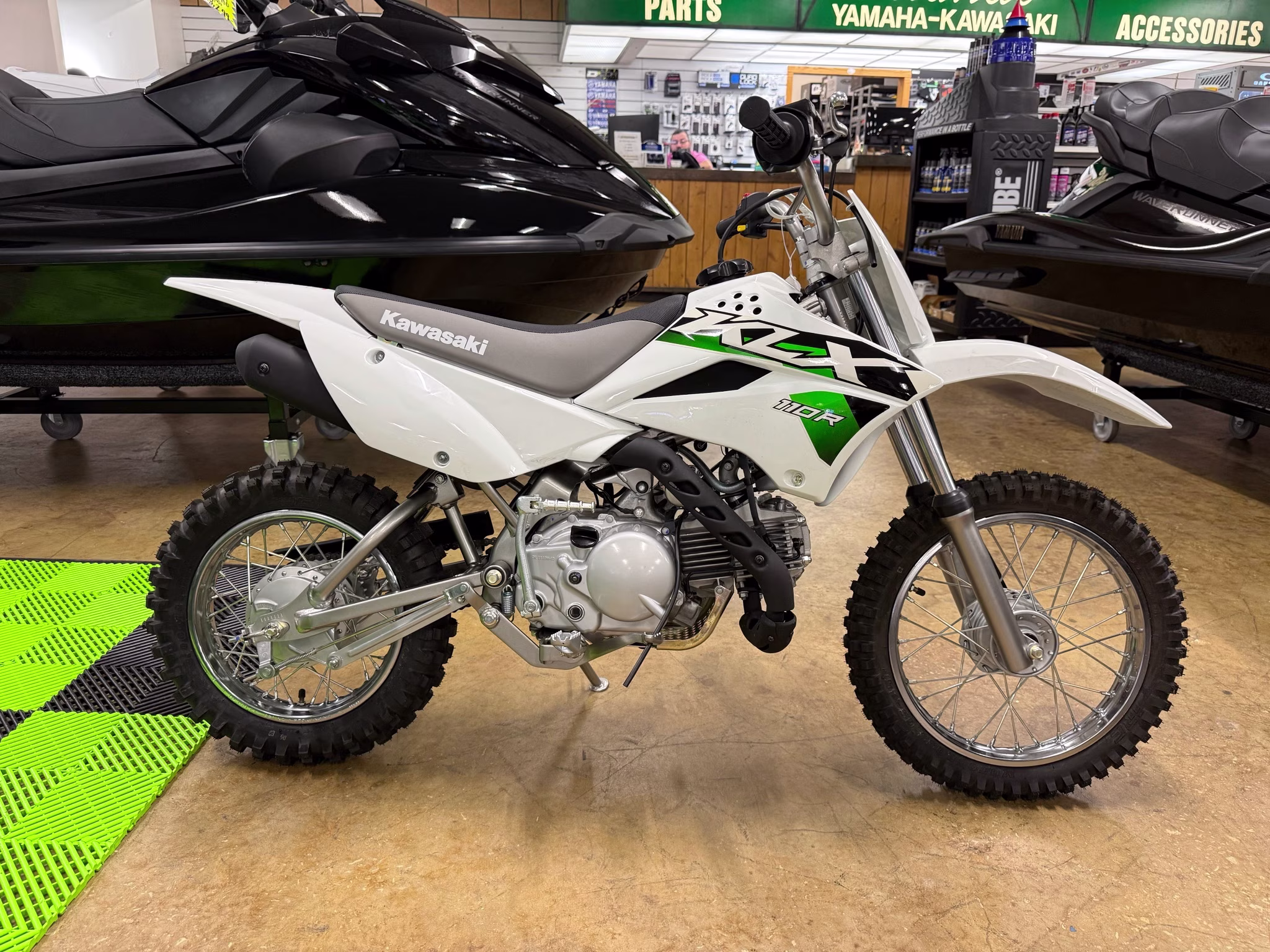2026 Bright White Kawasaki KLX110R Motorcycle