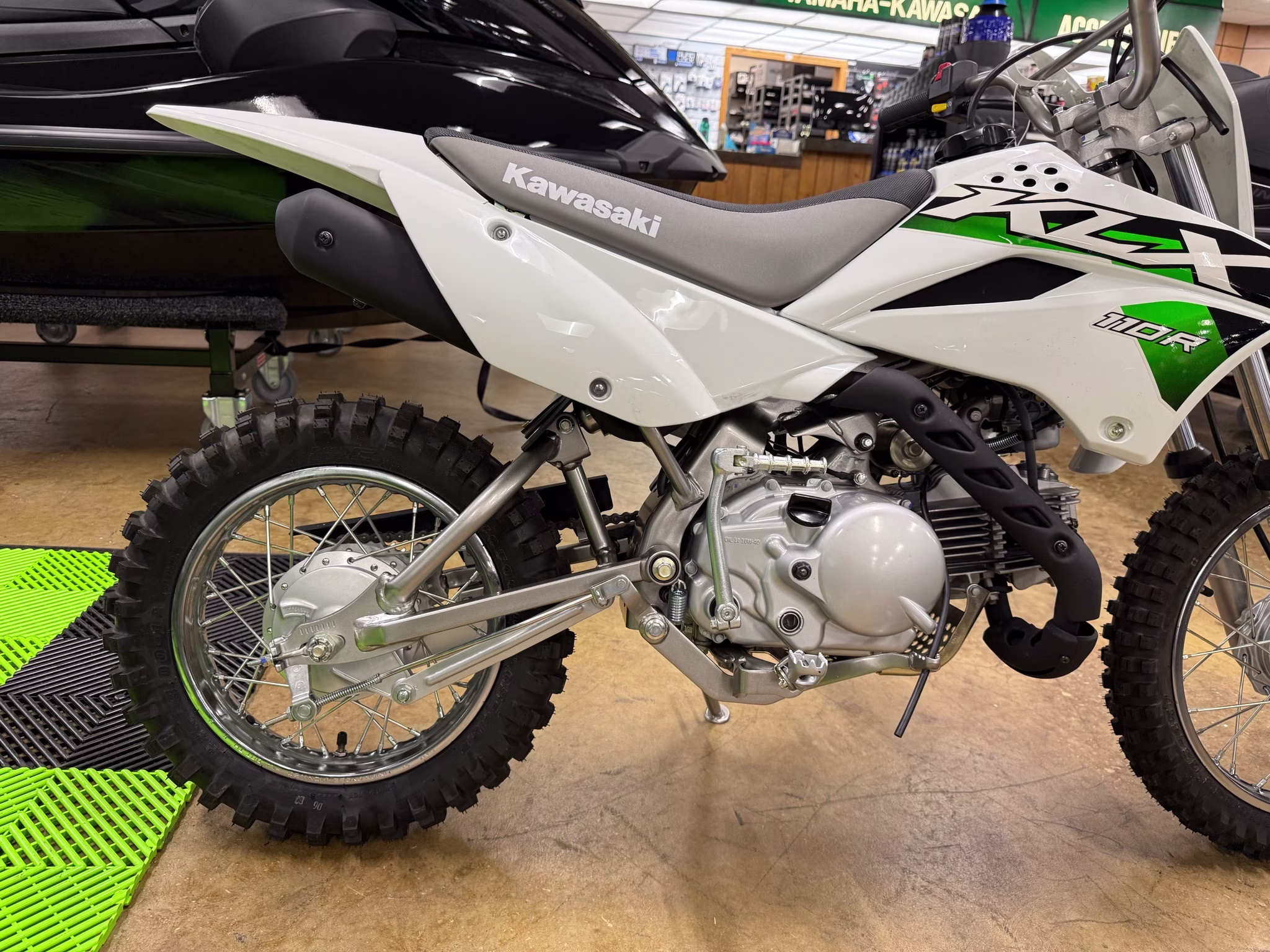 2026 Bright White Kawasaki KLX110R Motorcycle