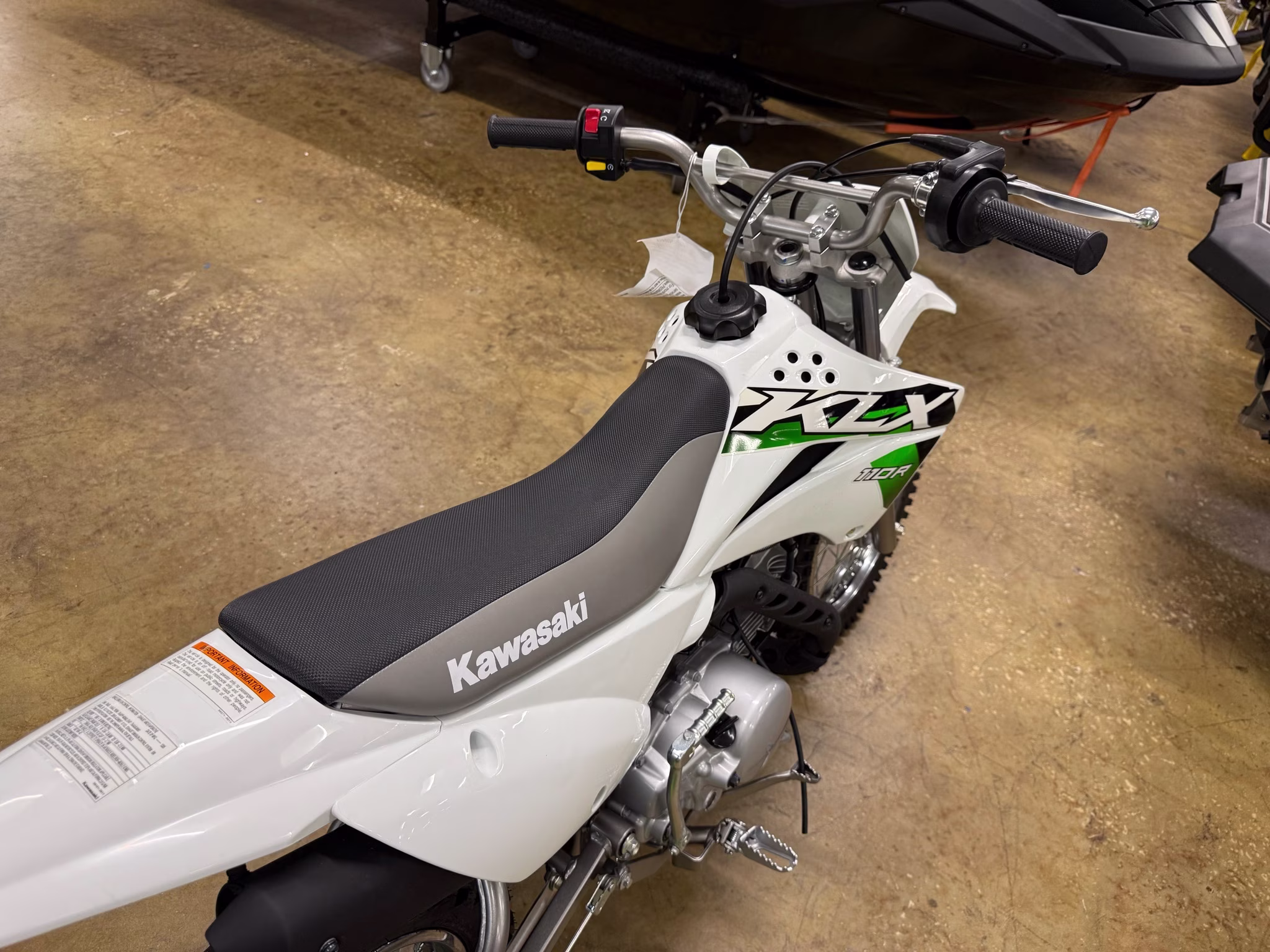 2026 Bright White Kawasaki KLX110R Motorcycle