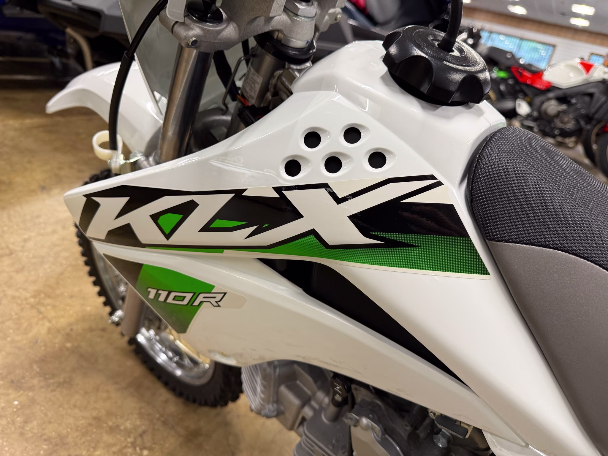 2026 Bright White Kawasaki KLX110R Motorcycle