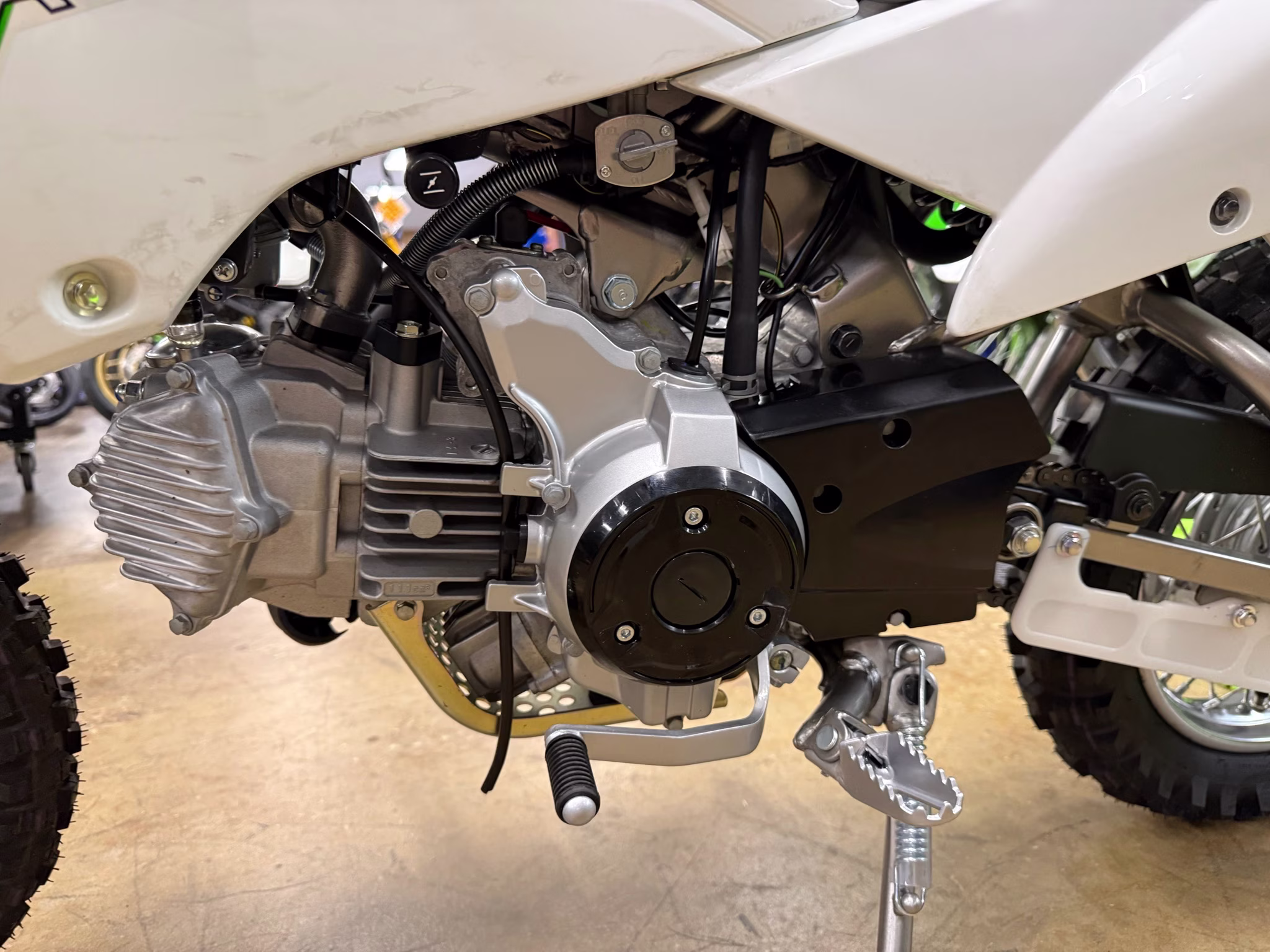 2026 Bright White Kawasaki KLX110R Motorcycle