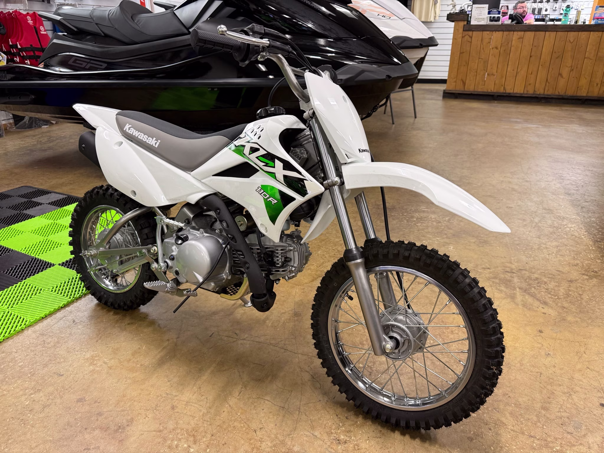 2026 Bright White Kawasaki KLX110R Motorcycle