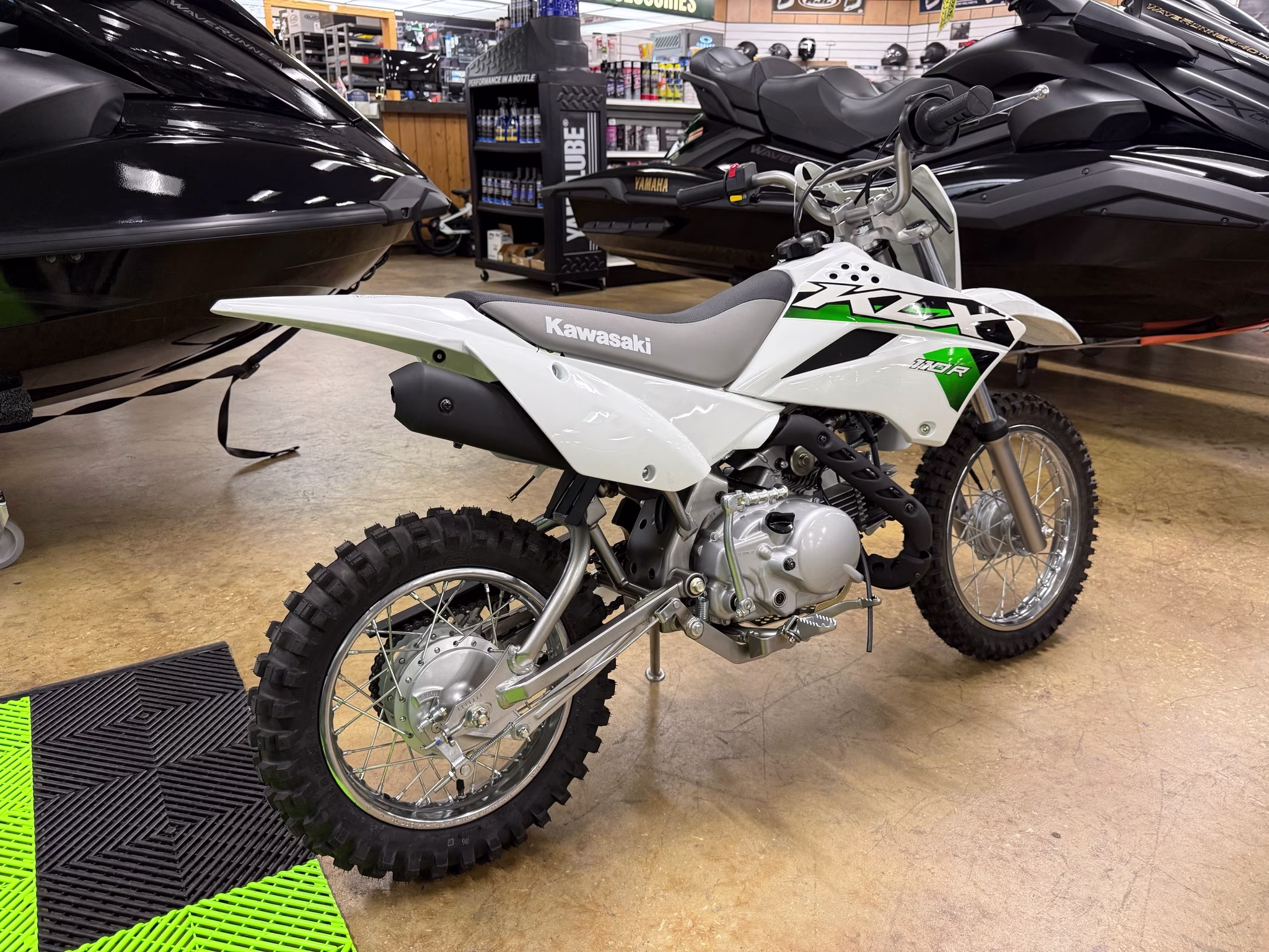 2026 Bright White Kawasaki KLX110R Motorcycle