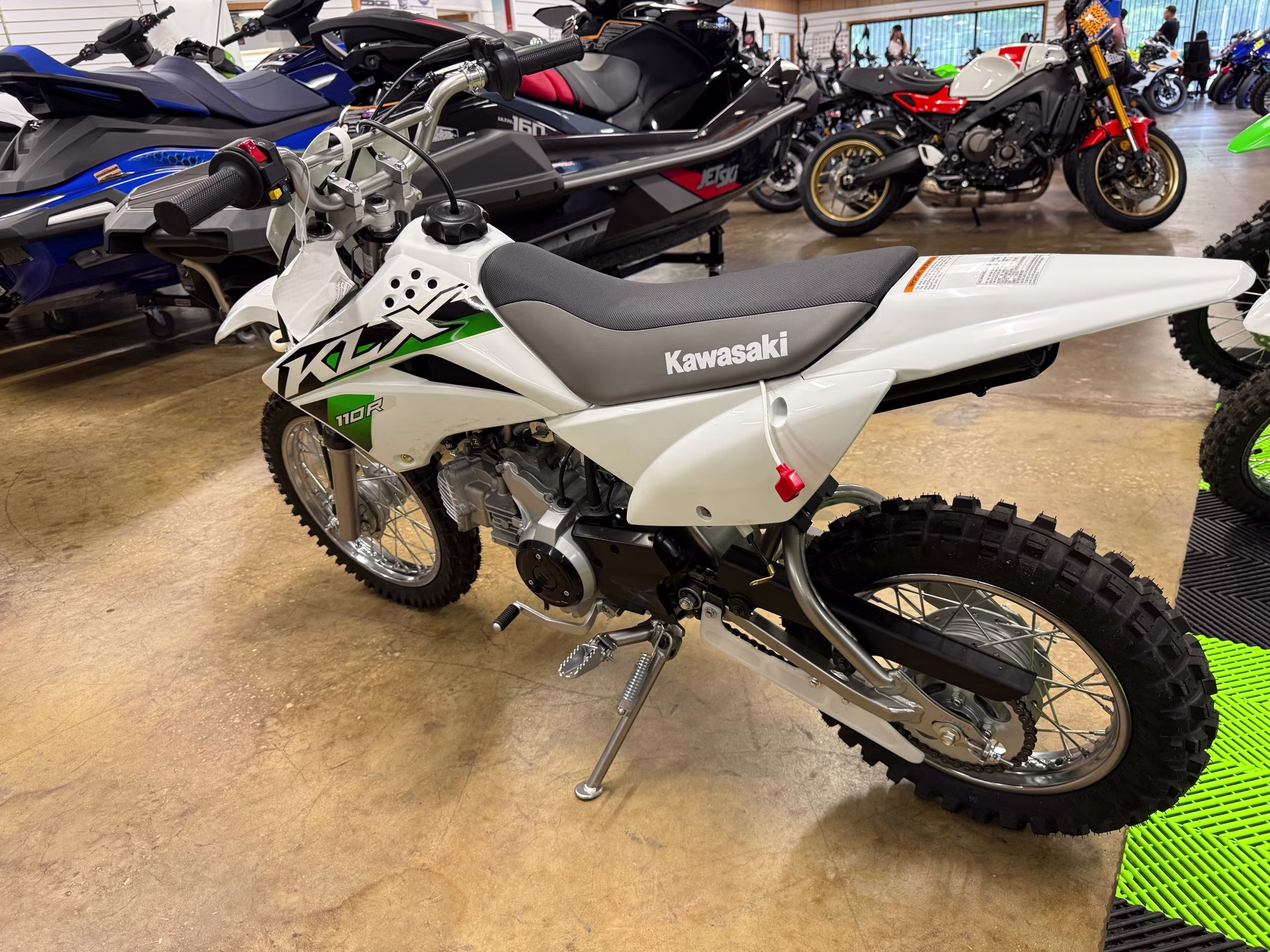 2026 Bright White Kawasaki KLX110R Motorcycle